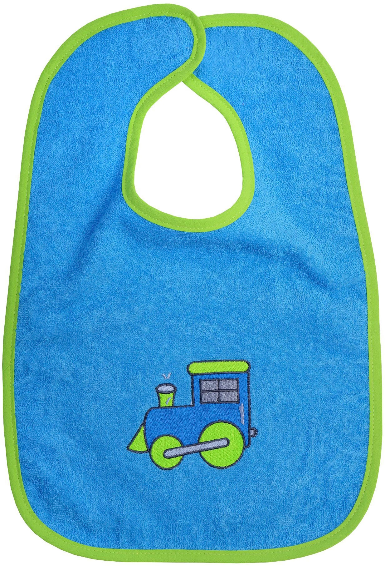 WÖRNER Baby Lätzchen "Lok Klettlatz"ozean, Baumwolle, Lätzchen, mit Klettverschluss, maschinenwaschbar, trocknergeeignet