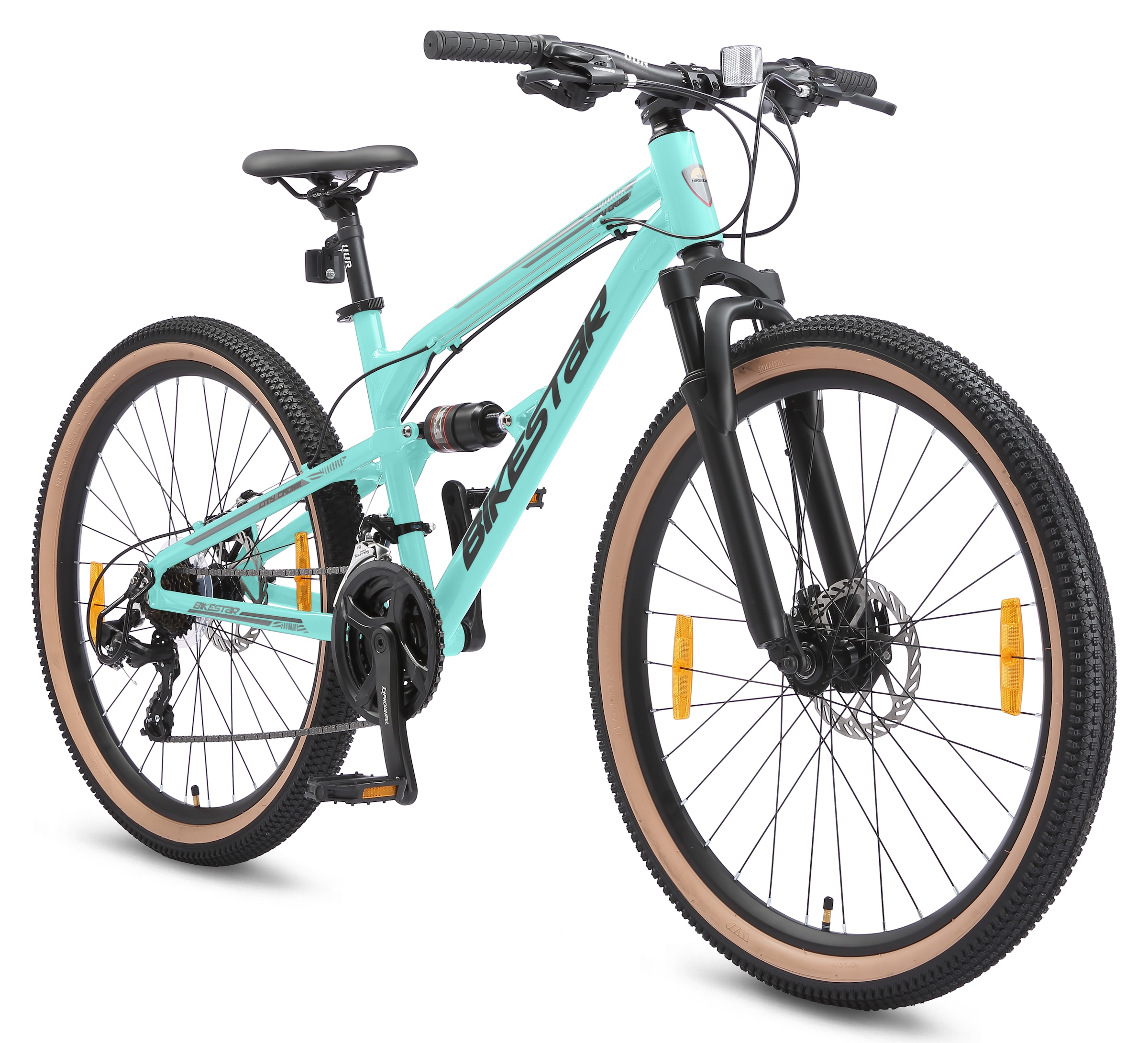 Bikestar Mountainbike 21 Gang Shimano RD-TY300 Schaltwerk Kettenschaltung für Damen und Herren, Kettenschaltung
