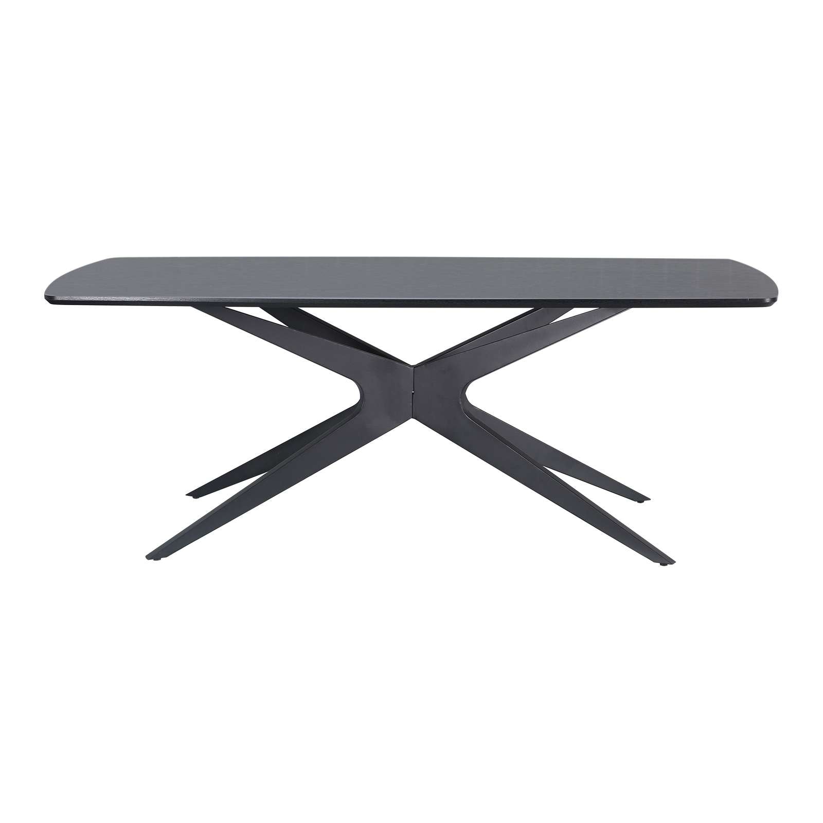 OTTO home Esstisch »Dakona« Tischplatte mit Holzstruktur, schwarze Metallbeine, Höhe 76 cm