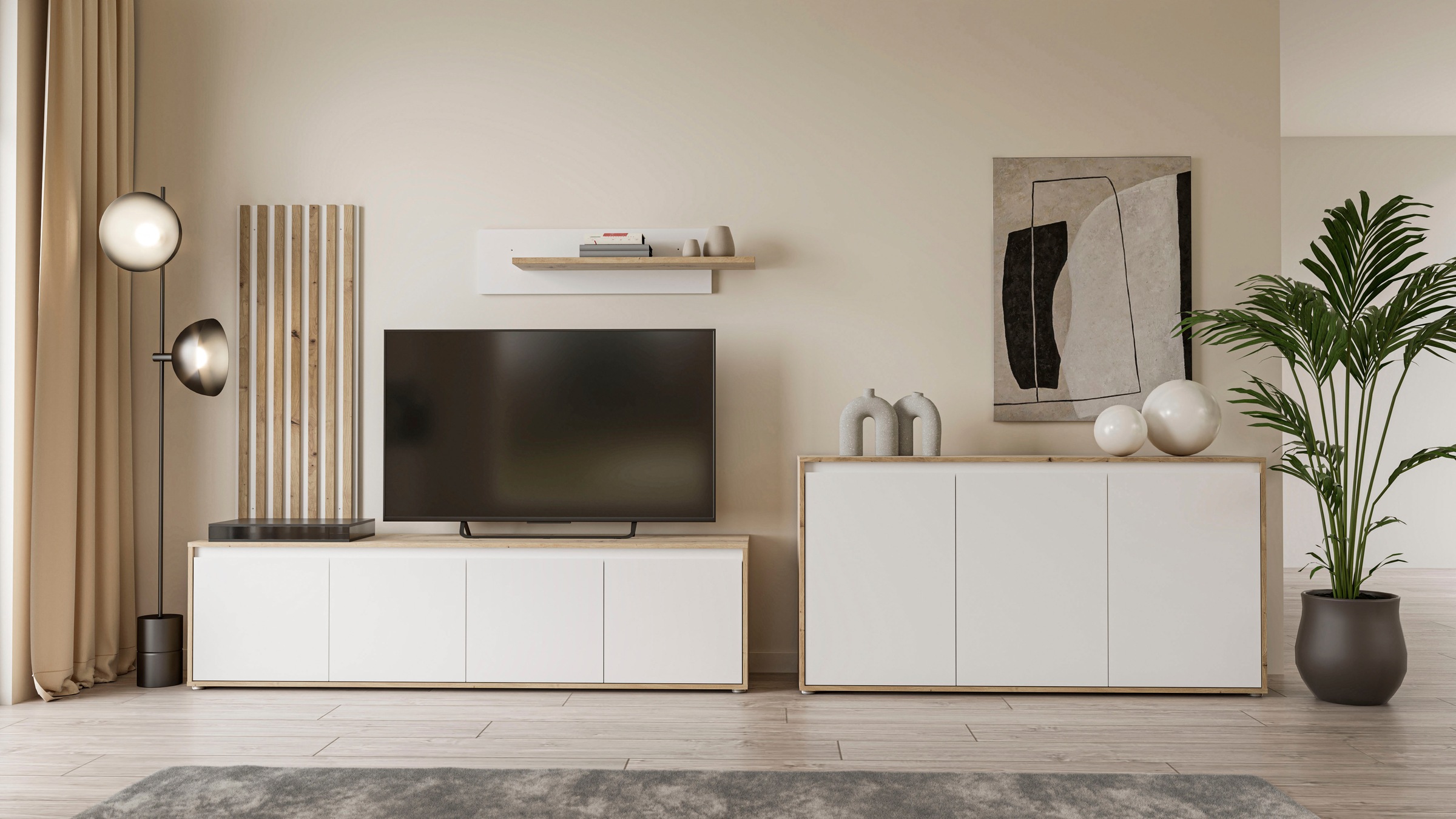 FORTE Lowboard "TV-Board groß Breite ca 190 cm", (B/H/T 188,3/49,7/42 cm), günstig online kaufen