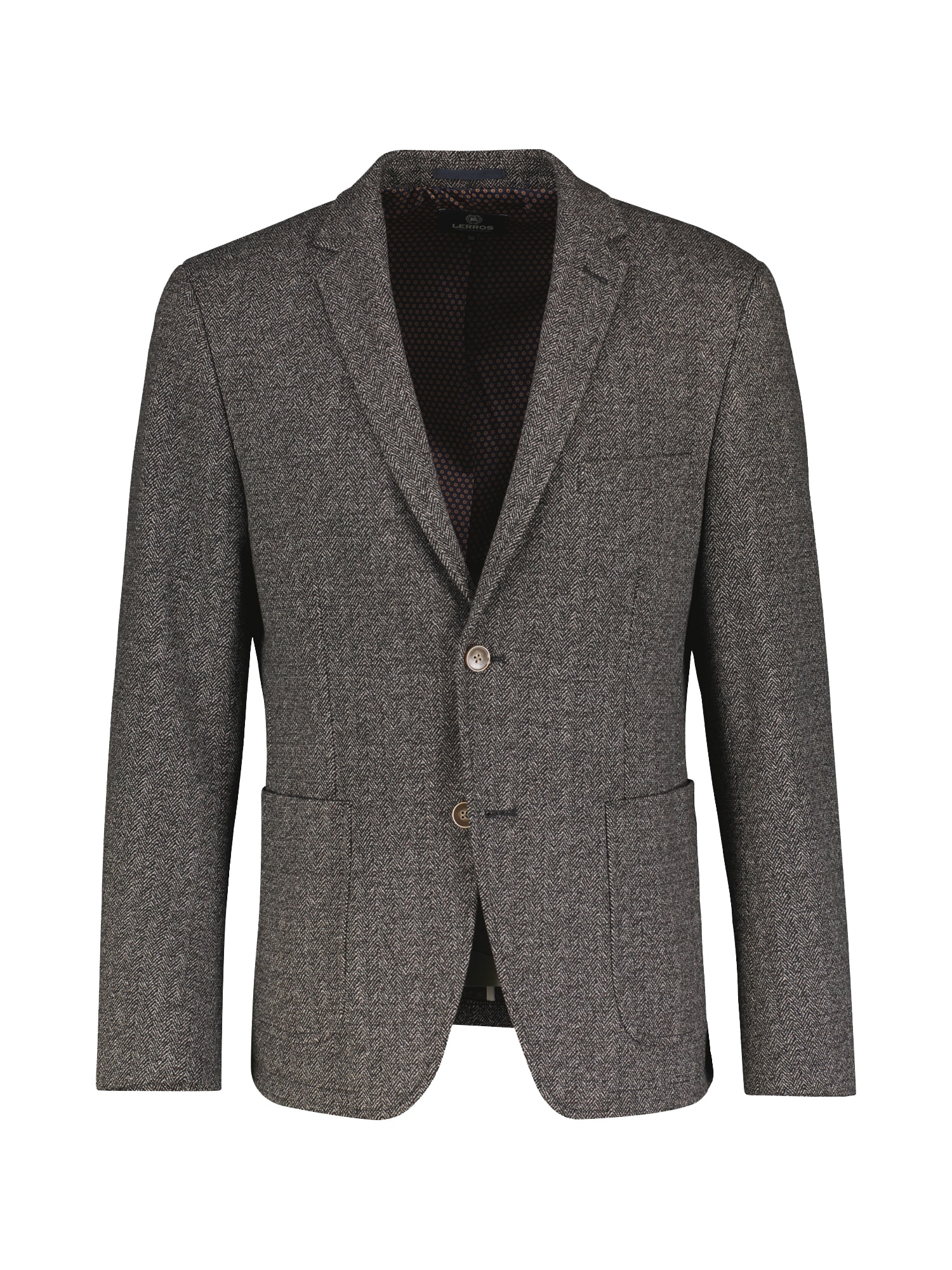 LERROS Jerseysakko "LERROS Blazer mit modern-lebendigem Fischgratmuster"