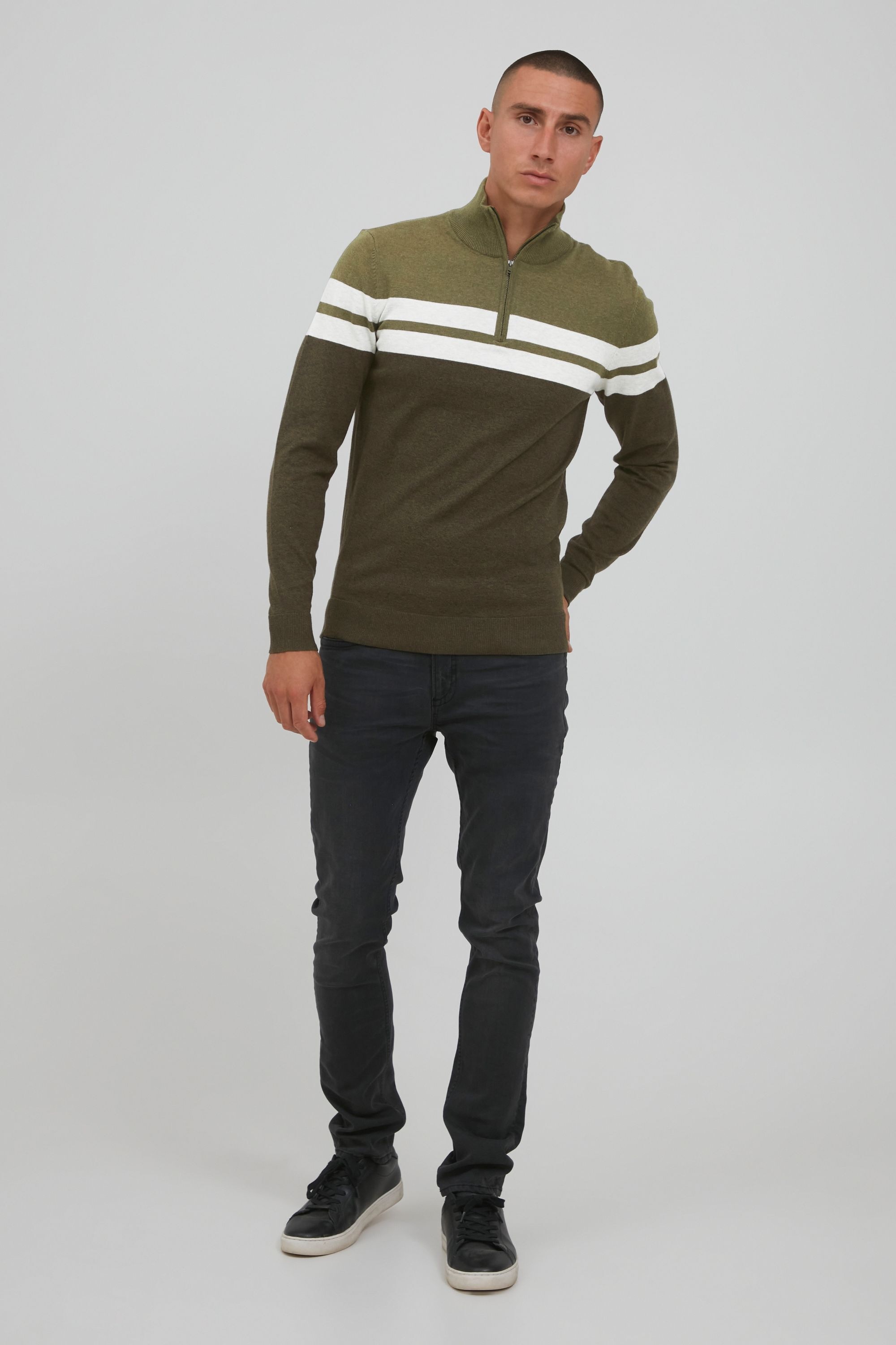 Thumbnail - Blend Troyer "BHNaresh" Feinstrick Troyer im Colorblock-Design