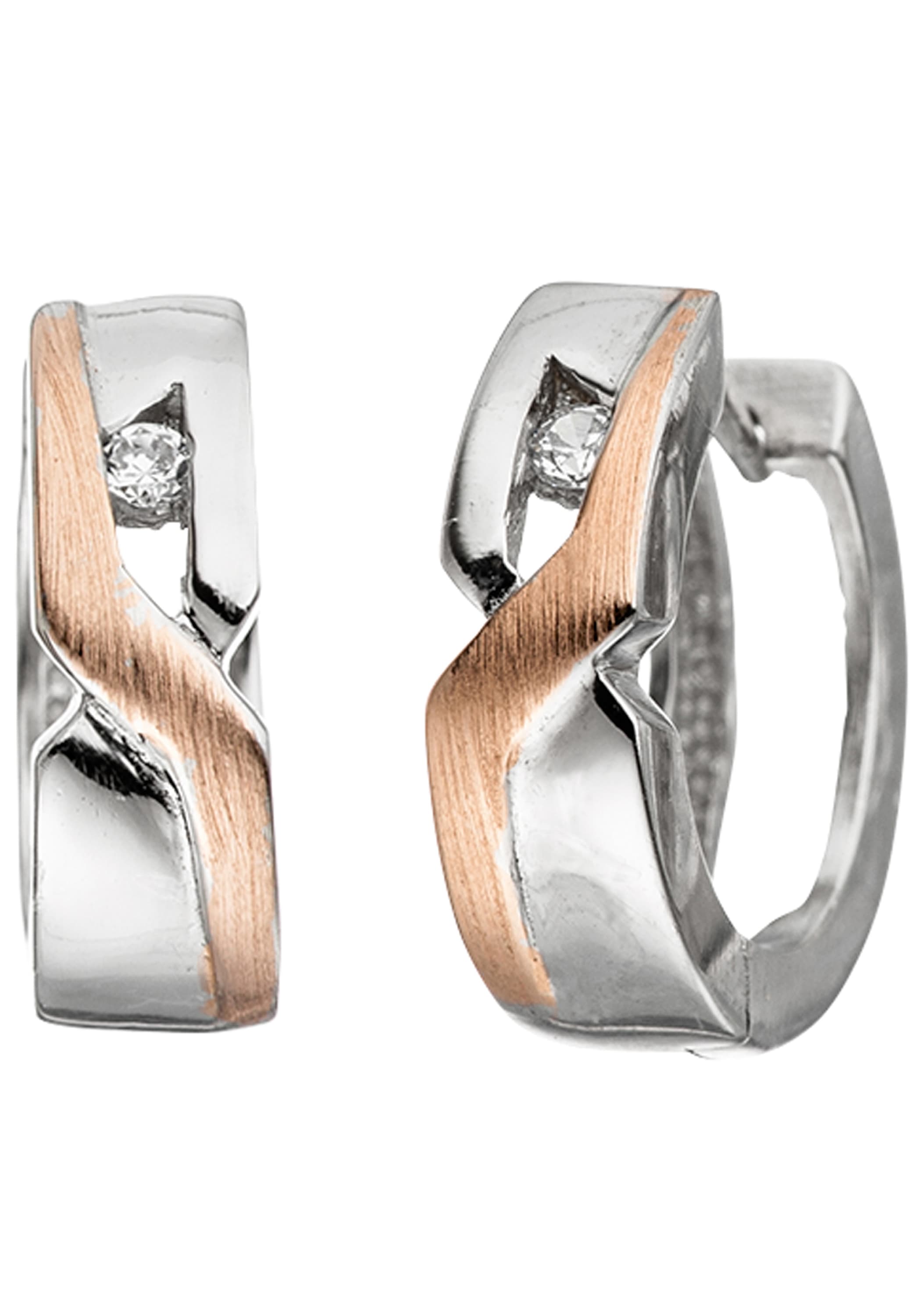 JOBO Creolen 13mm Bicolor Sterling Silver