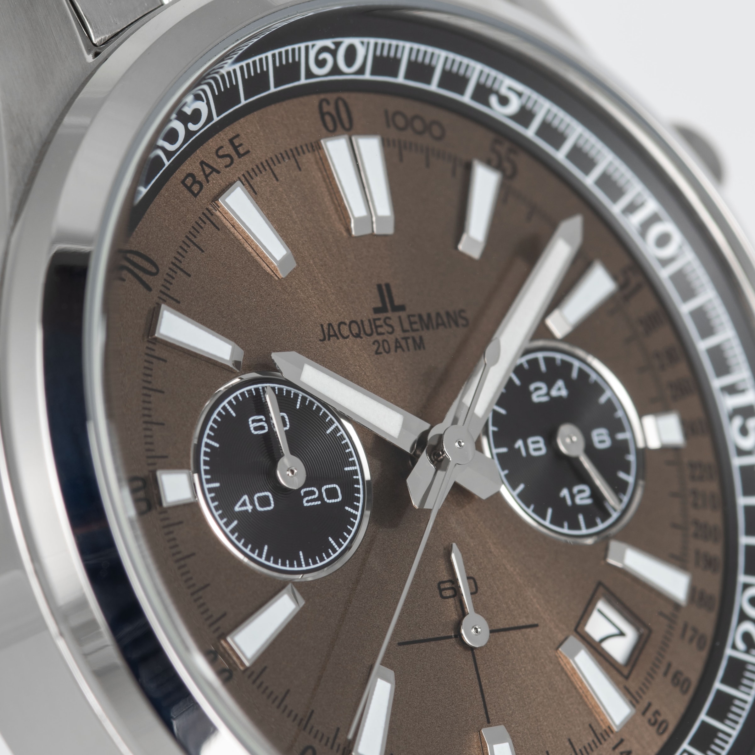 Jacques Lemans Chronograph »Liverpool«, Quarzuhr, Armbanduhr, Herrenuhr, Edelstahlarmband, analog, Tag