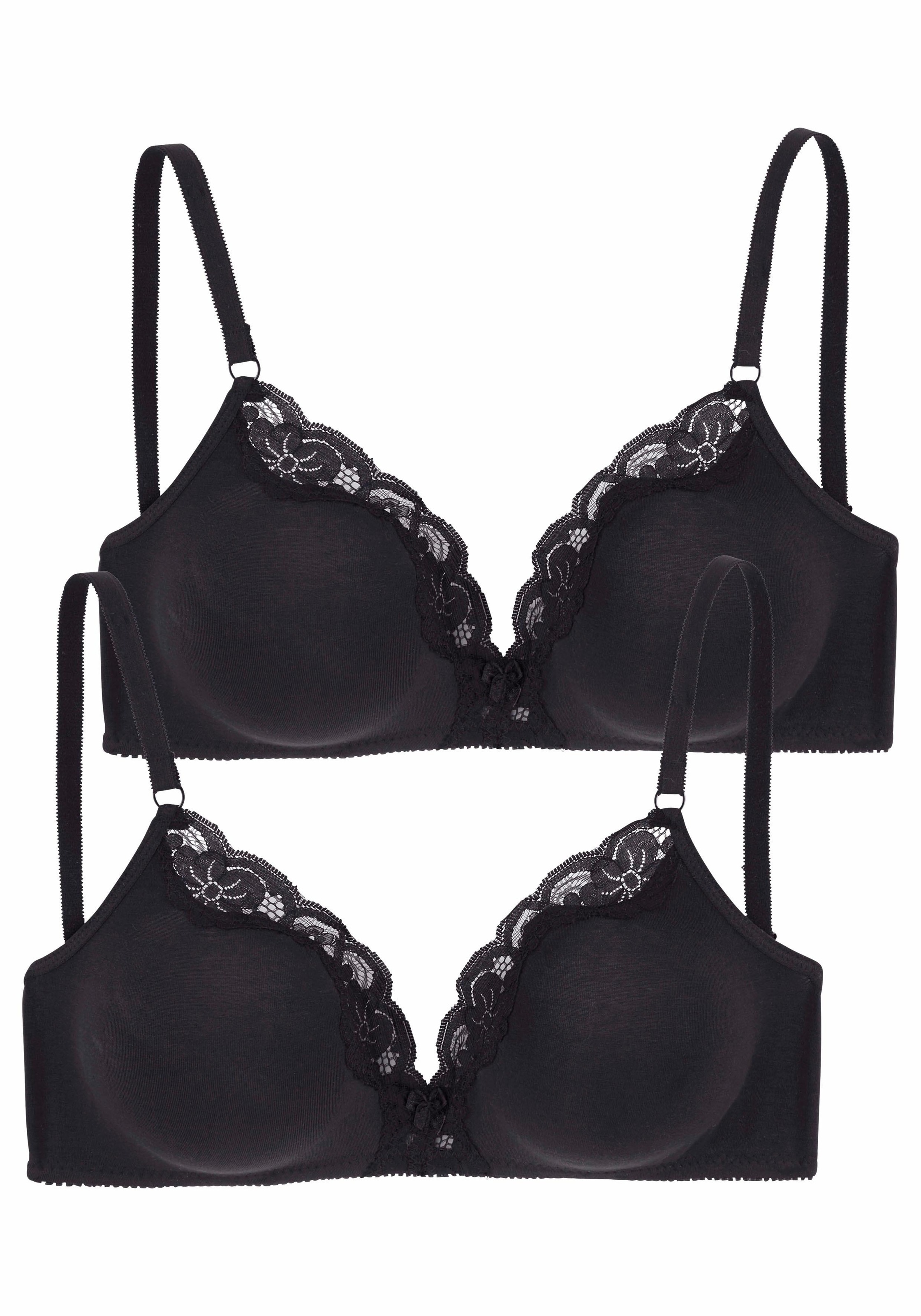 petite fleur Bralette-BH, ohne Bügel aus Baumwolle mit Spitze