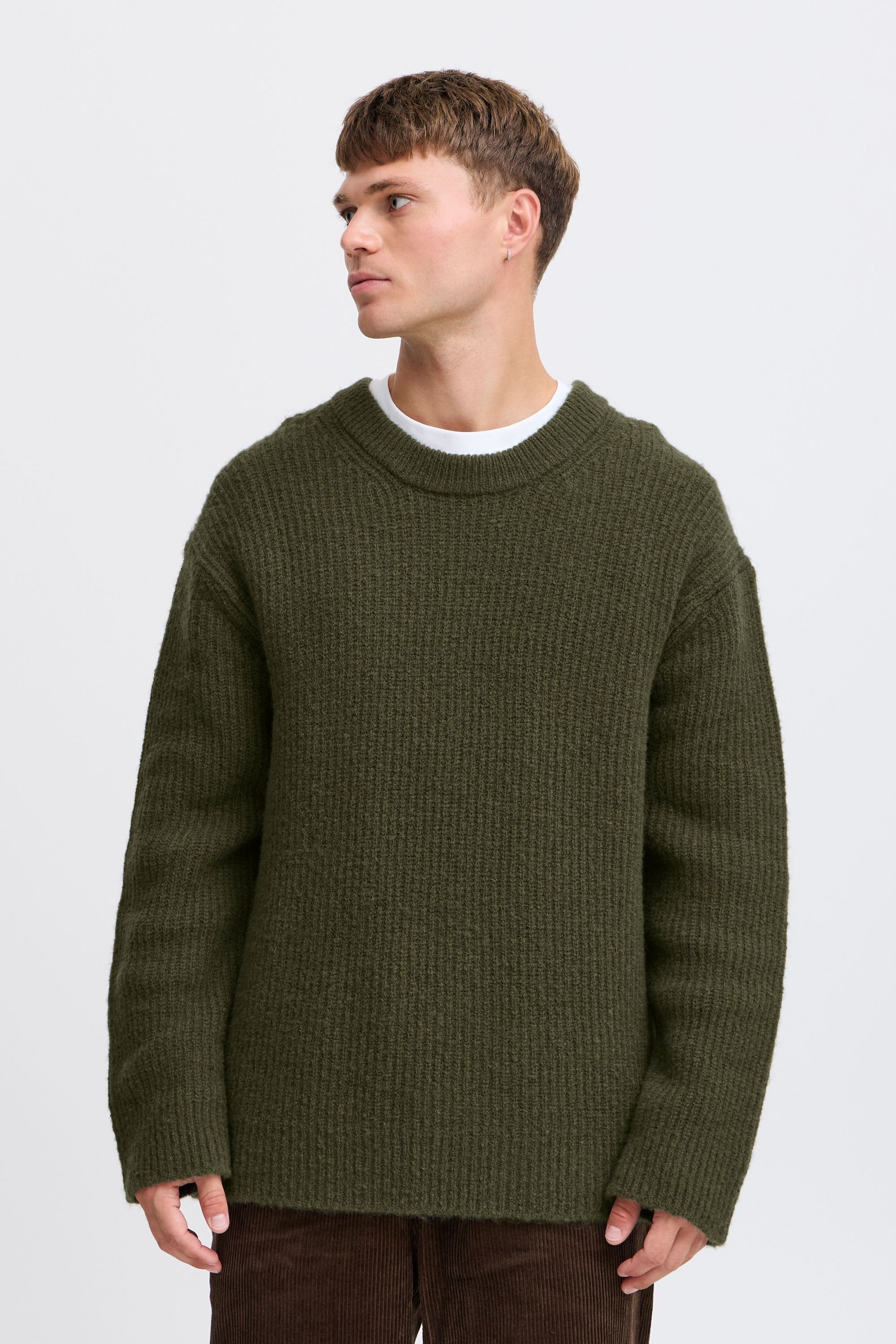 !solid SDNOHI Men's Knit Pullover Green XXL 2