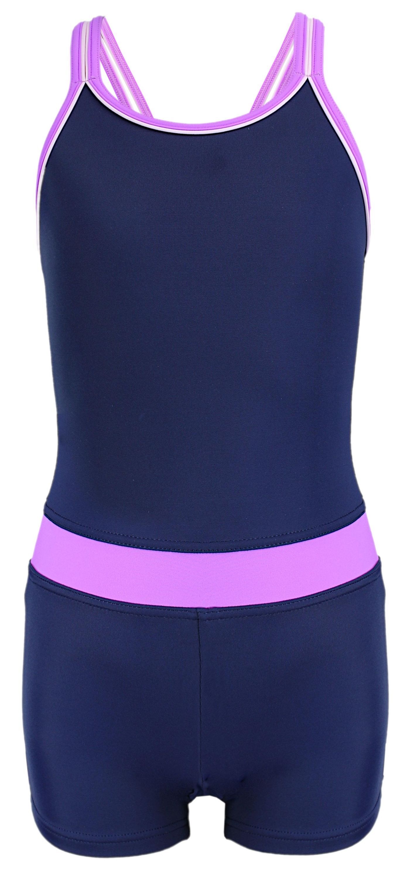 AQUARTI Badeanzug "Body Mädchen Badeanzug mit Bein Racerback"