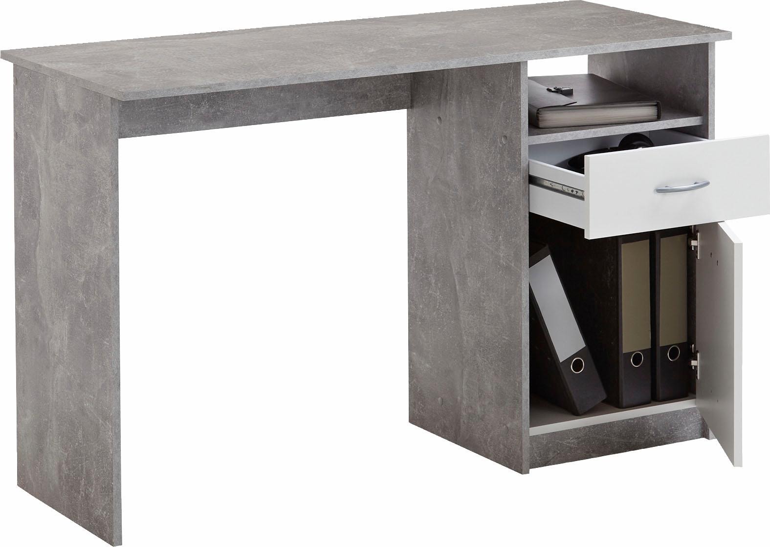 FMD Schreibtisch »Jackson«, Bürotisch mit 1 Schubkasten und 1 Tür, 123 cm breit