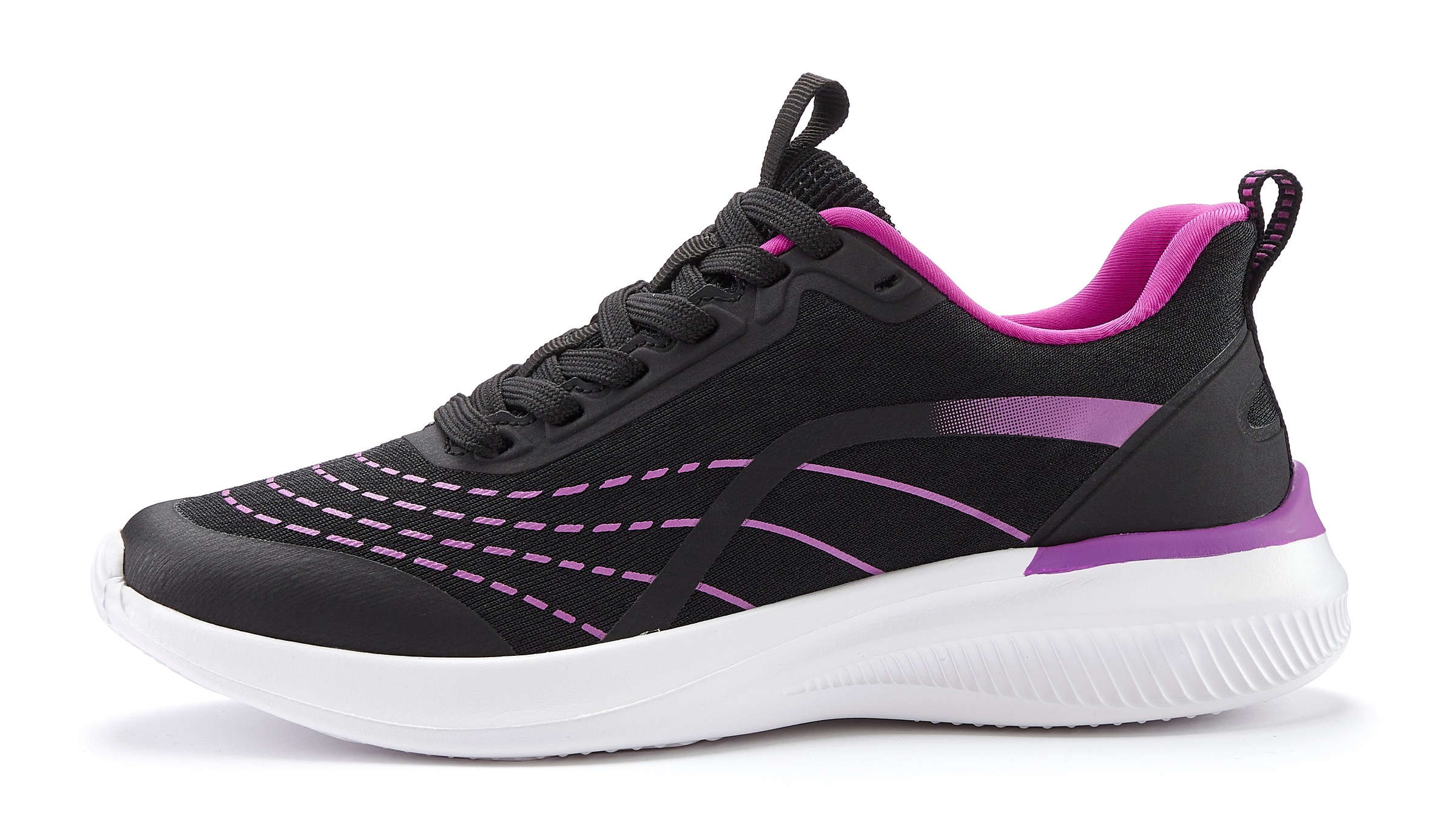 Thumbnail - LASCANA Sneaker "Halbschuh, Schnürschuh, Freizeitschuh, Turnschuhe," aus Textil mit Farbakzenten