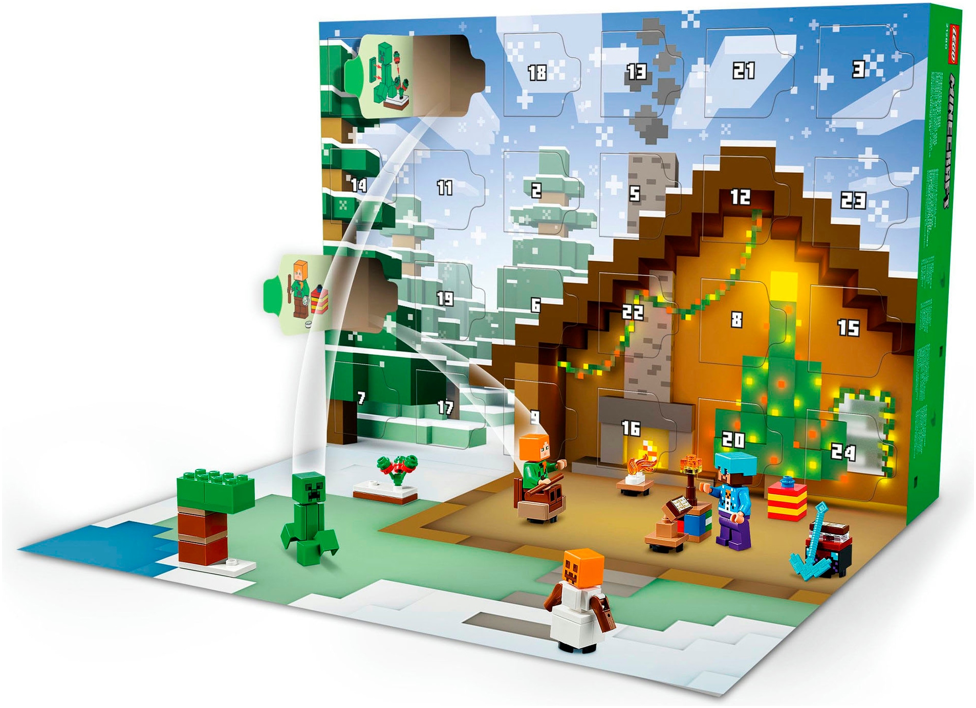 LEGO® Spielzeug-Adventskalender »Spielbausteine, (21280), LEGO Minecraft« ab 7 Jahren Made in Europe