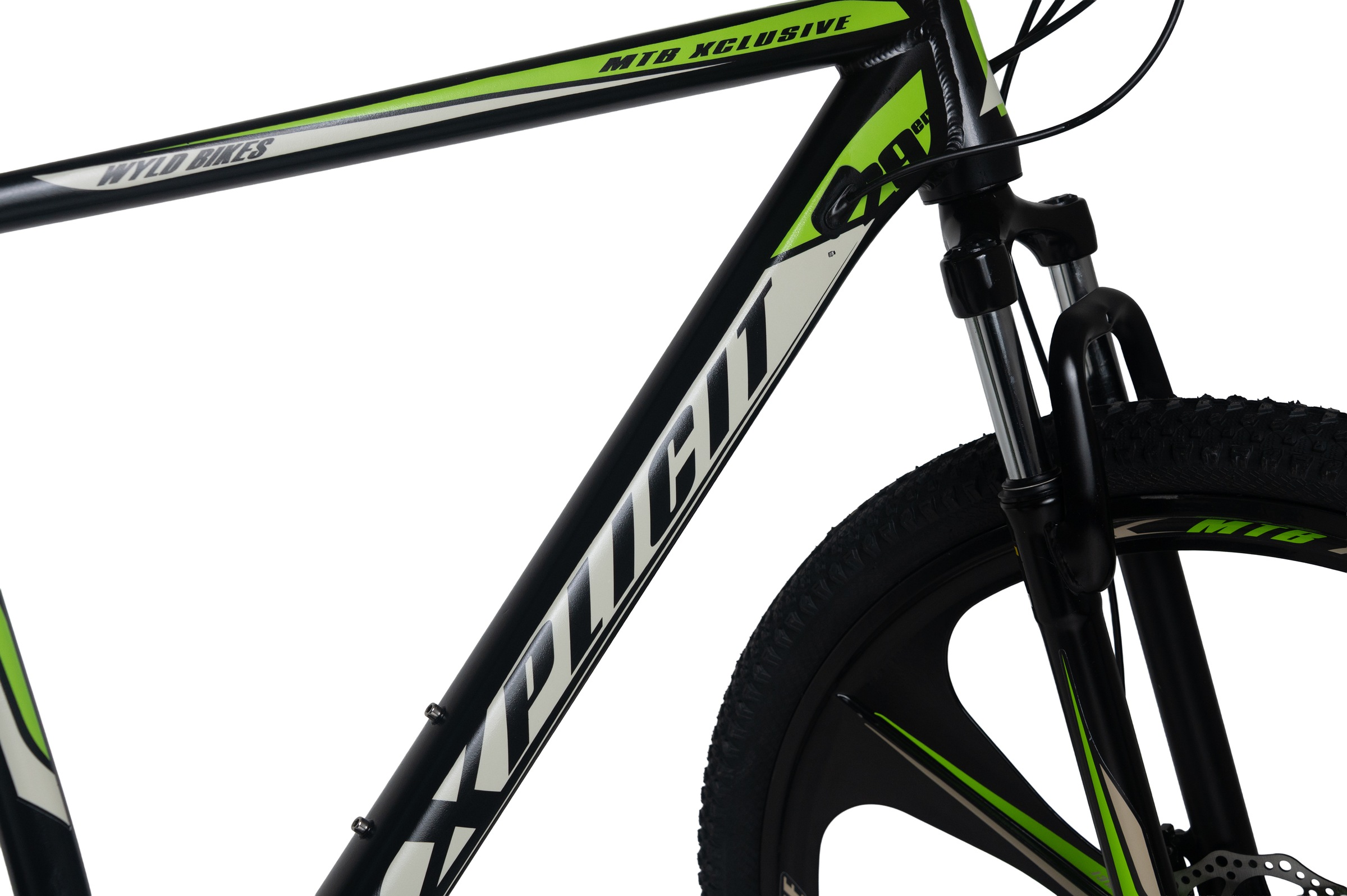 WYLD Mountainbike »WYLD Mountainbike Hardtail 29" Xplicit schwarz-grün RH 53 cm« 21 Gang Shimano Tourney Schaltwerk Kettenschaltung