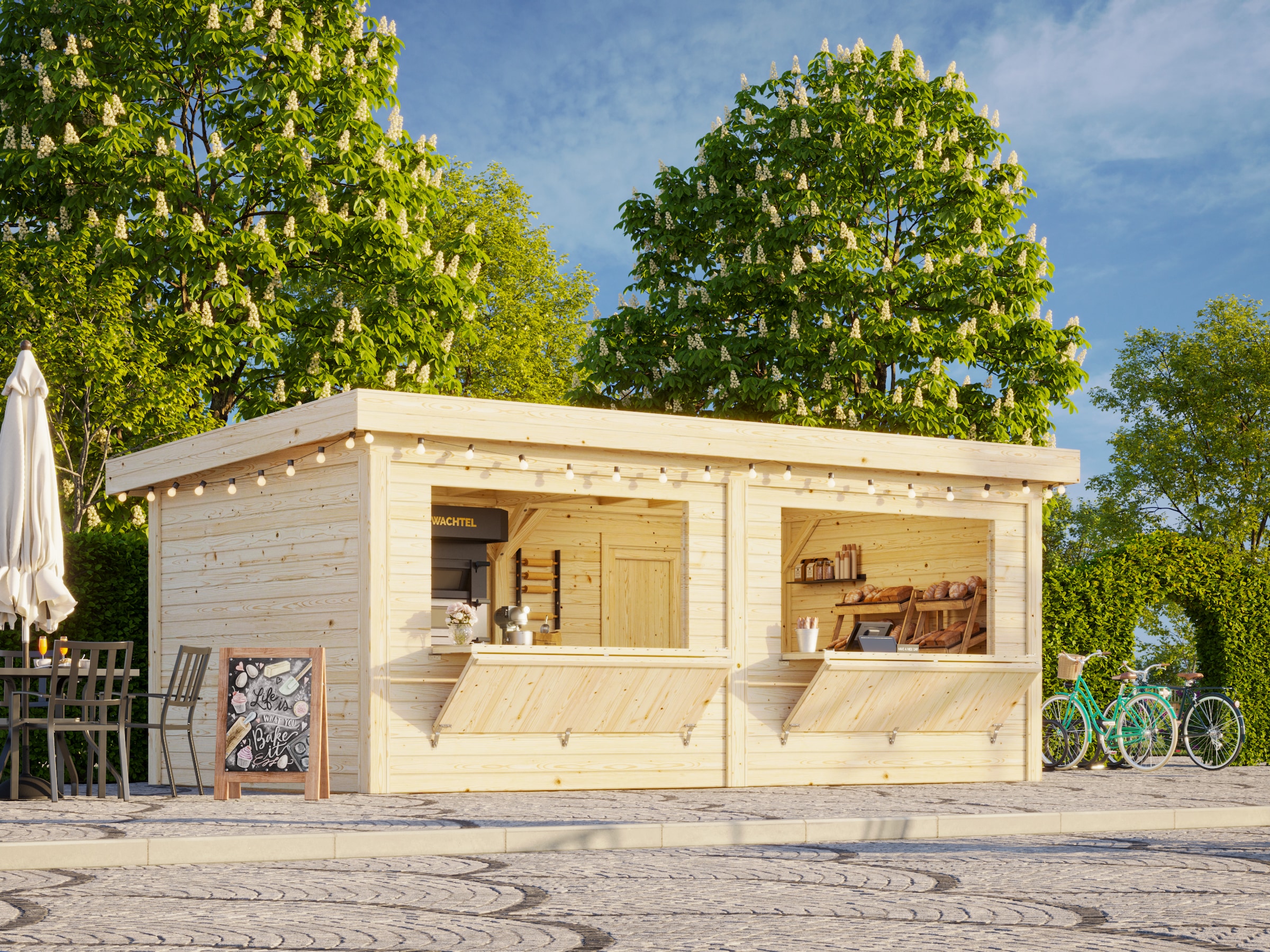 Palmako Holzpavillon »Lenna 16,6 m² Set 311« BxTxH: 628x340x245 cm
