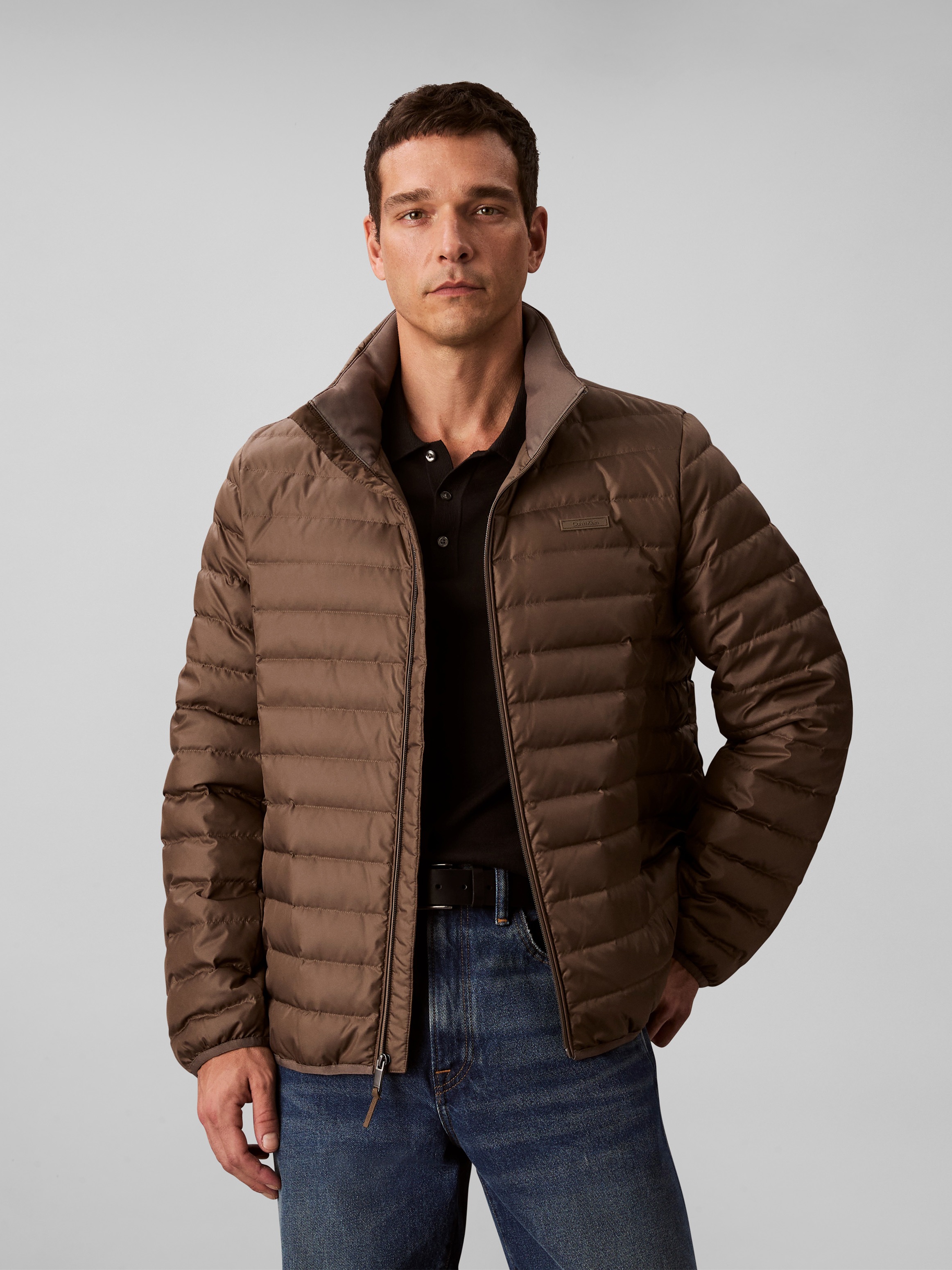 Calvin Klein Steppjacke "LS LT WT NYLN CHNNLD" ohne Kapuze Mit Rundhalsauss günstig online kaufen