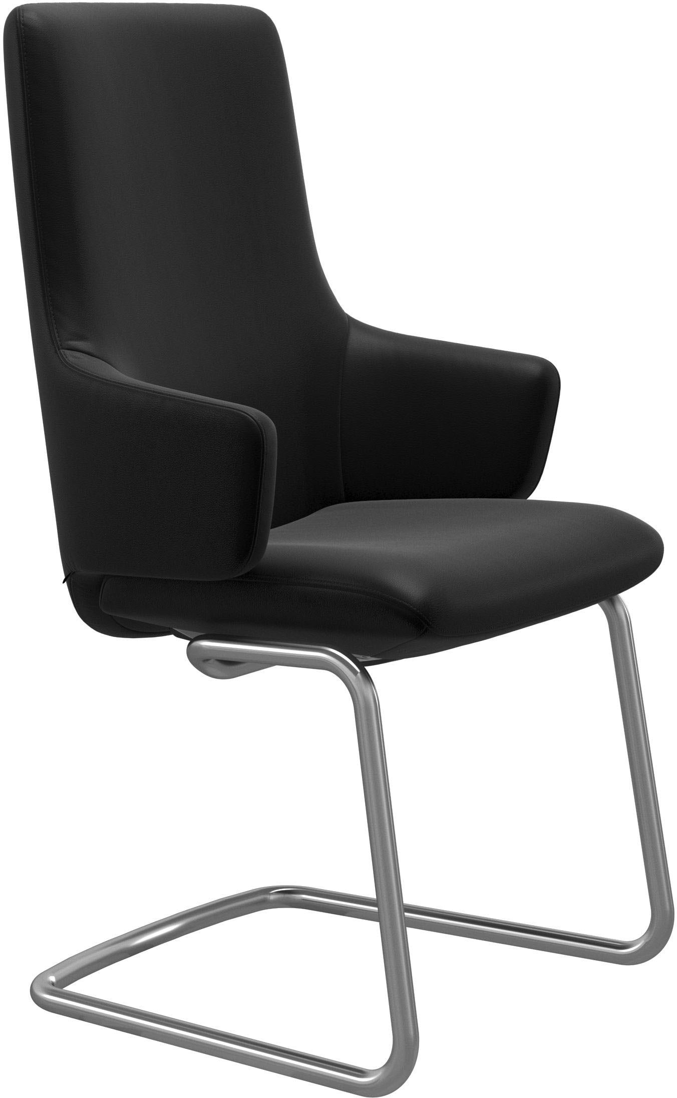 Stressless Polsterstuhl "Laurel" () High Back mit Armlehne, Größe L, mit Beinen aus Stahl in Chrom matt