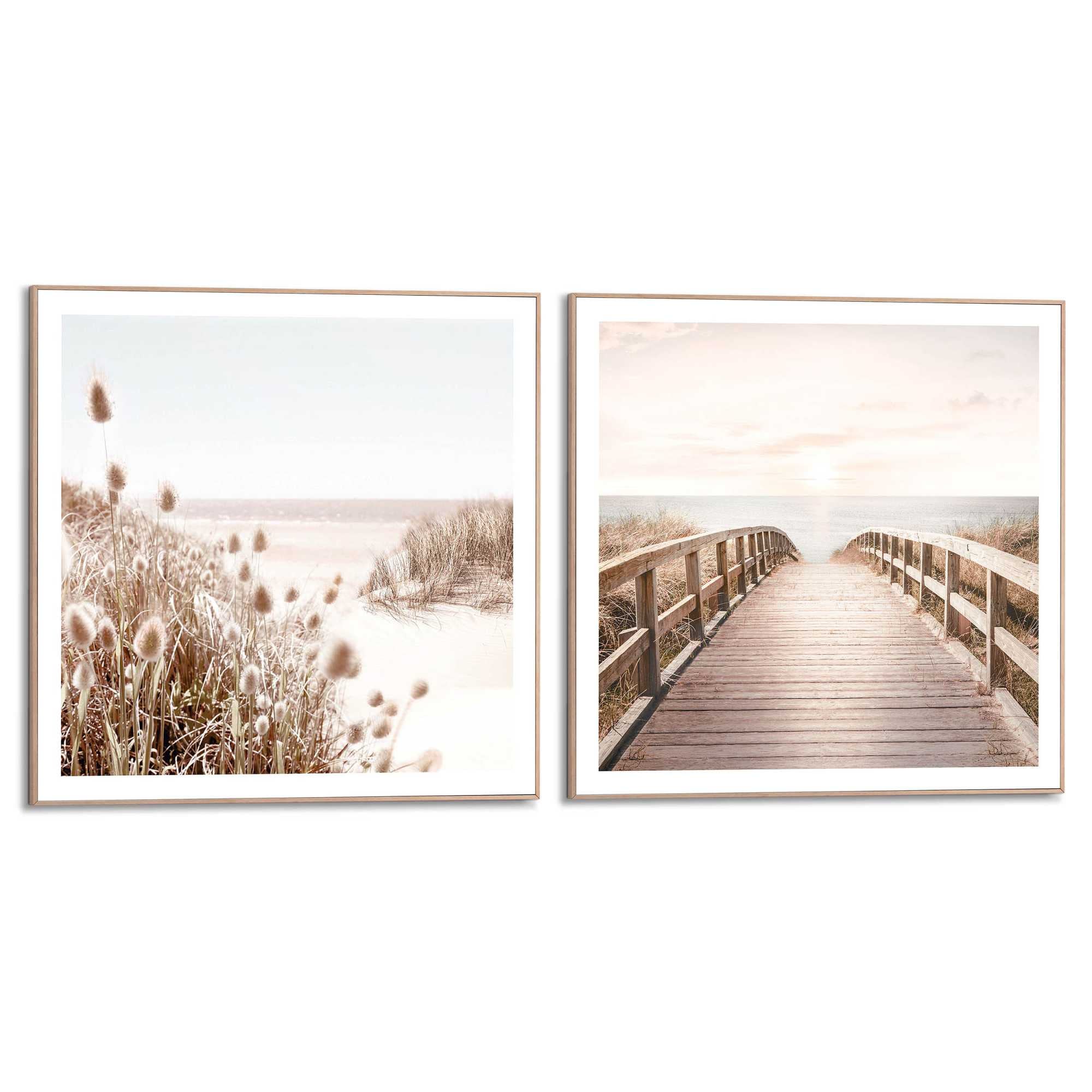 Reinders Poster "Strand", Wohnzimmer - Gras - Meer - Sommer - Beige - MDF - günstig online kaufen