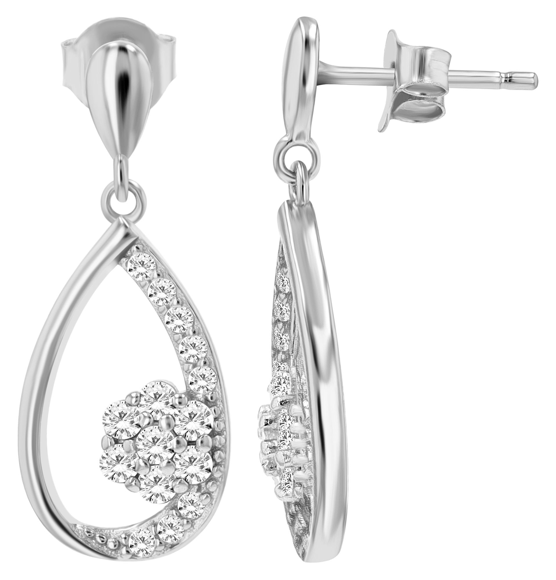 Adelia´s Paar Ohrhänger "Damen Ohrringe – Ohrhänger aus 925 Silber mit Zirk günstig online kaufen