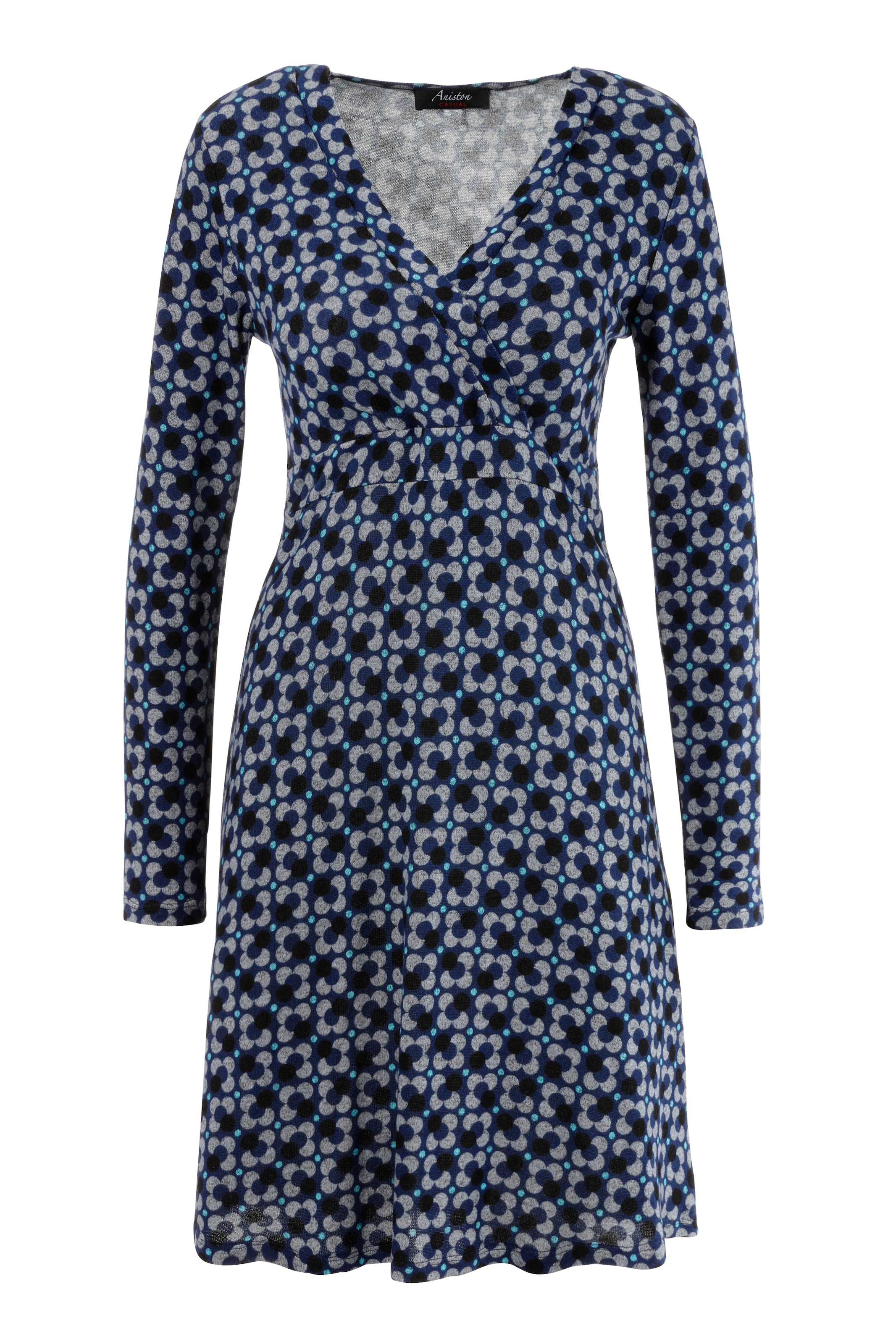 CASUAL mit | KOLLEKTION für BAUR Aniston kaufen Jerseykleid, - in Wickeloptik V-Ausschnitt NEUE