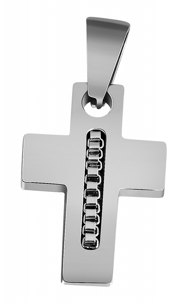 Kettenanhänger ADELIA´S "zeitloser Kreuz Anhänger aus Edelstahl", silber, Schmuckanhänger, Damen, Edelstahl, Kettenanhänger