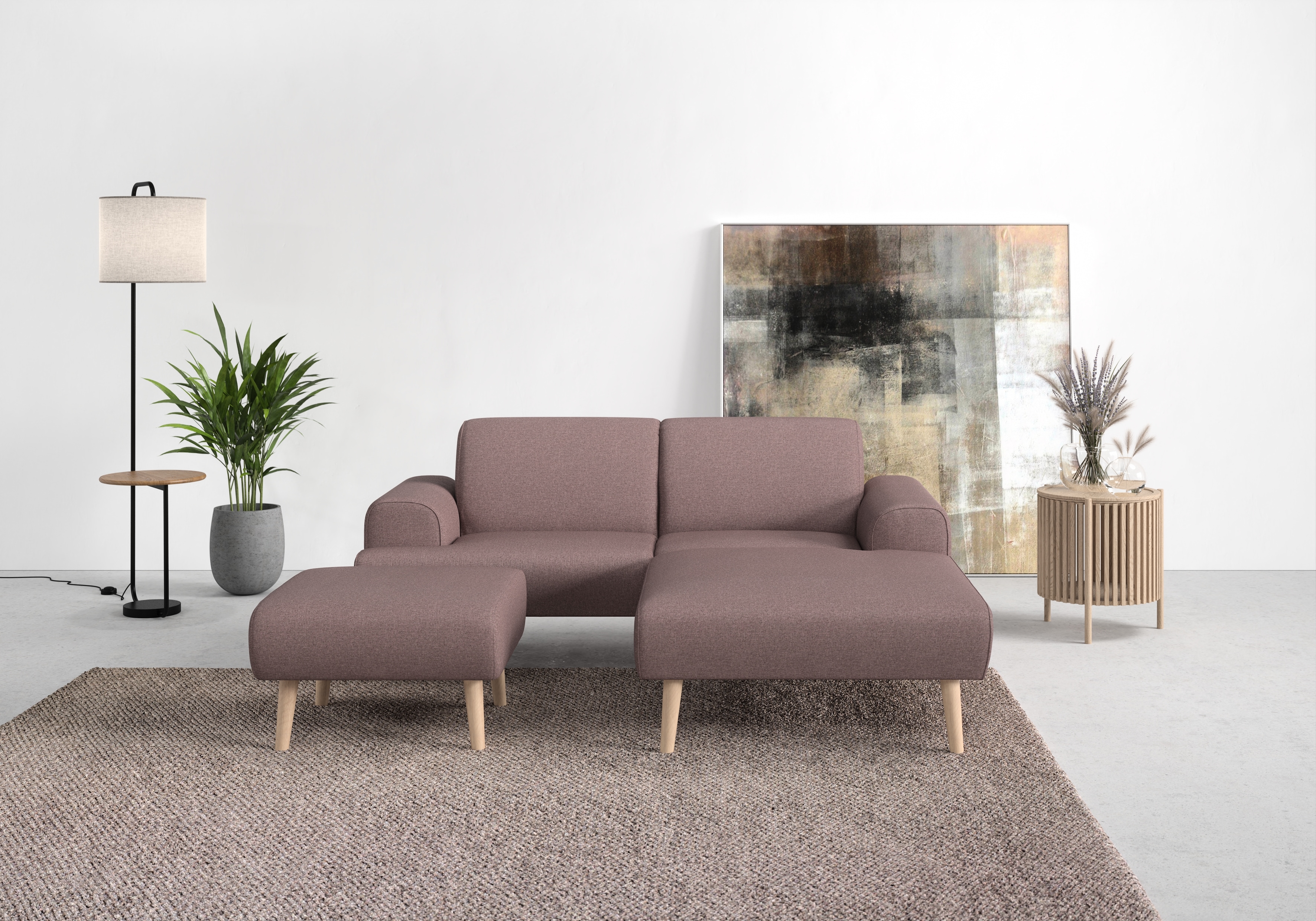 Home affaire Ecksofa "Swift Scandic Design, komfortabler Federkern, Breite 192cm, L-Form" Federkern-Polsterung, B/T/H: 192/83/176 cm