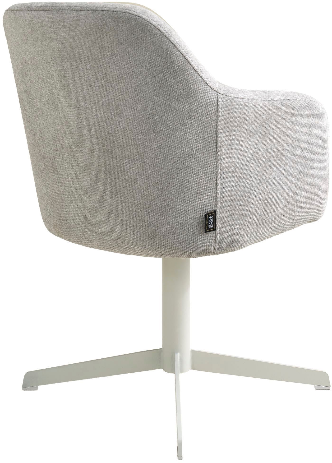 SCHÖNER WOHNEN-Kollektion Esszimmerstuhl »MARLOY, 360° drehbar mit Rückholfunktion« () 1 Stk.mit Taschenfederkern, Bezug Webstoff, Untergestell pulverbeschichtet