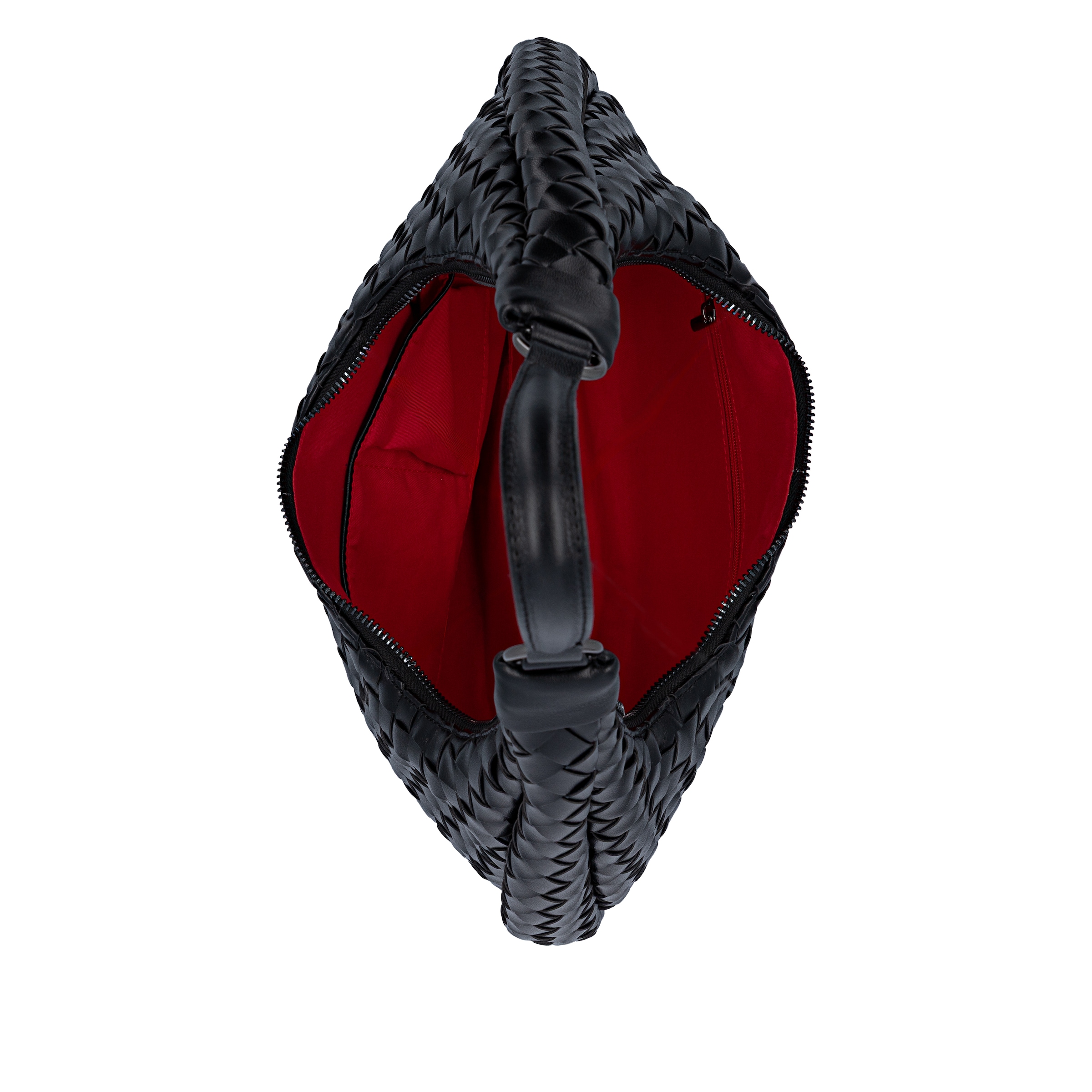 Remonte Hobo Beuteltasche, Handtasche in Flecht-Optik, mit kurzem Umhängeriemen