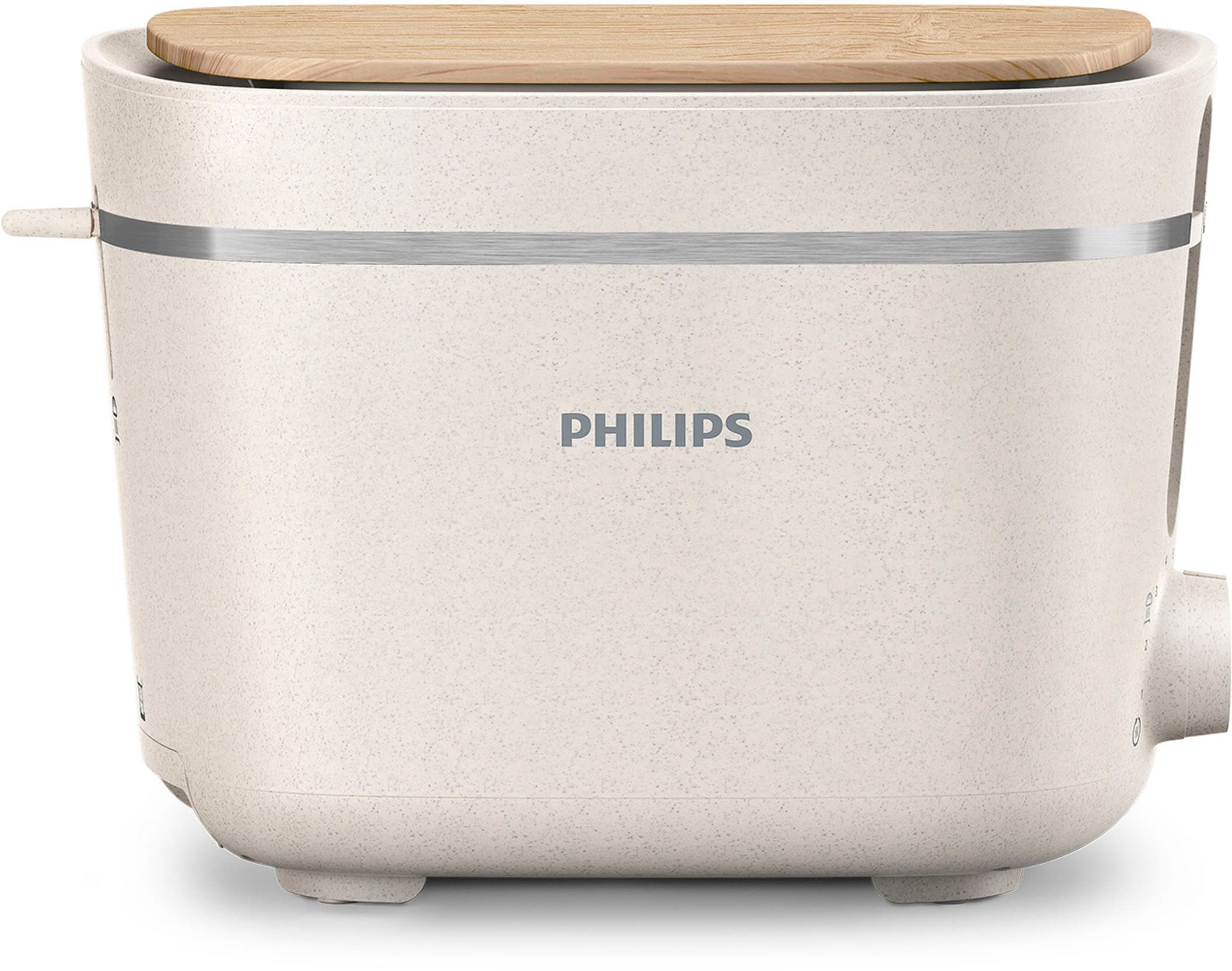 Philips Toaster "HD2640/10 Eco Conscious Collection Serie 5000", 2 kurze Schlitze, 830 W, Aufwärm- und Auftaufunktion, a