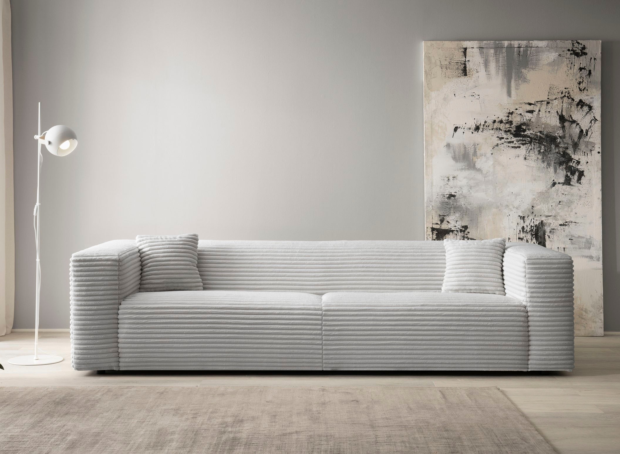 andas 3-Sitzer »BAKELS, Couch in Cord oder Boucle-Stoff, Sofa im modernen Design«, bequemer Sitzkomfort,in 2 Stoffen und 8 Farben lieferbar