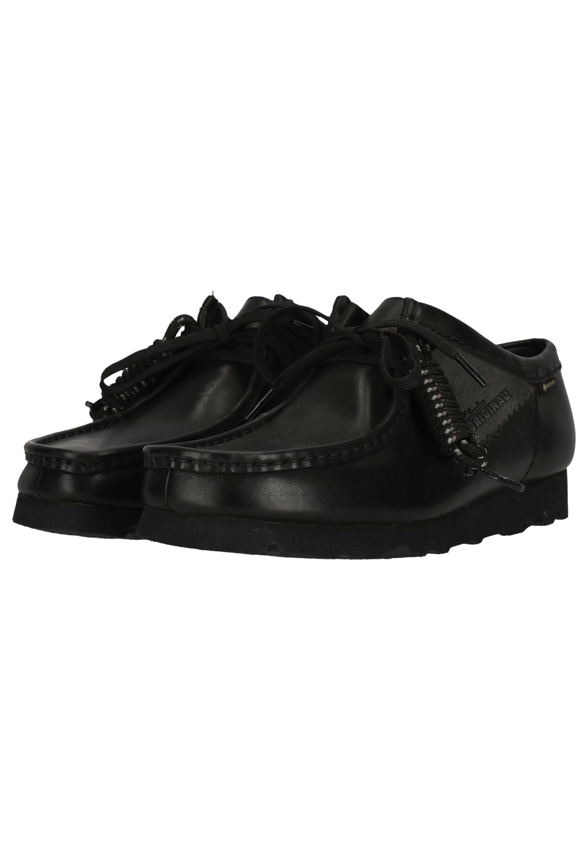 Schnürschuh CLARKS "Wallabee", Herren, Gr. 43, schwarz, Schuhe Schnürschuh, mit Vibram-Sohle 3