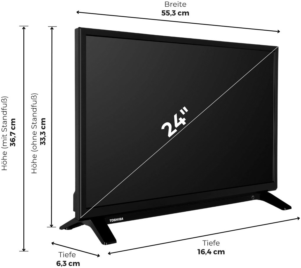 Toshiba LED-Fernseher »24WV2F63DA« 60 cm/24 ″ HD ready Smart-TV