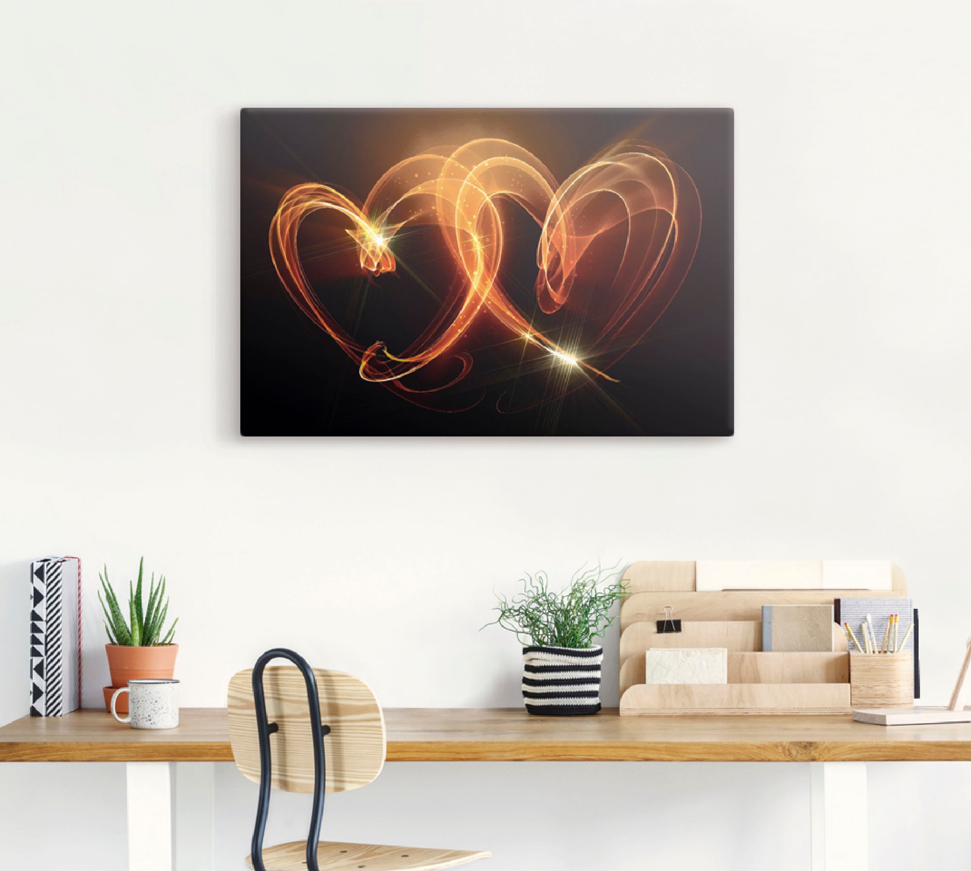 Artland Leinwandbild "Verbundenheit" Herzen 1 Stk. tlg. als Alubild, Outdoo günstig online kaufen