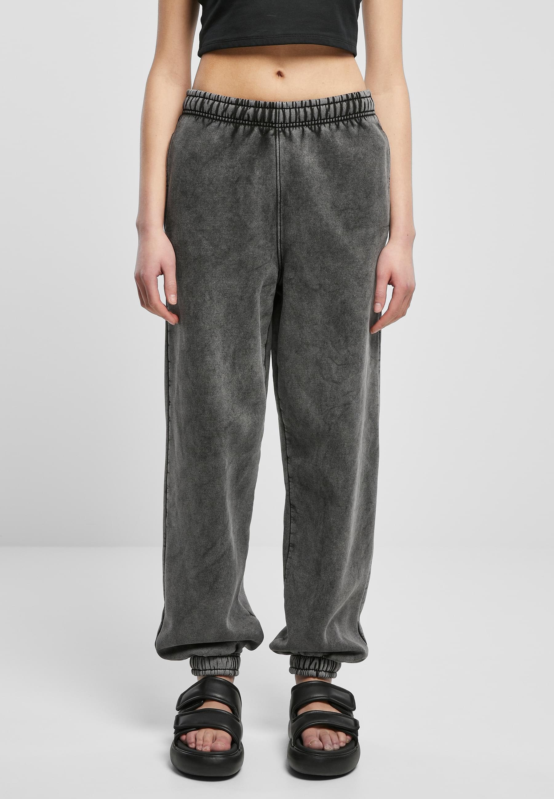 URBAN CLASSICS Jogginghose »Urban Classics Damen Ladies High Waist Stone Washed Sweat Pants«, (1 tlg.)