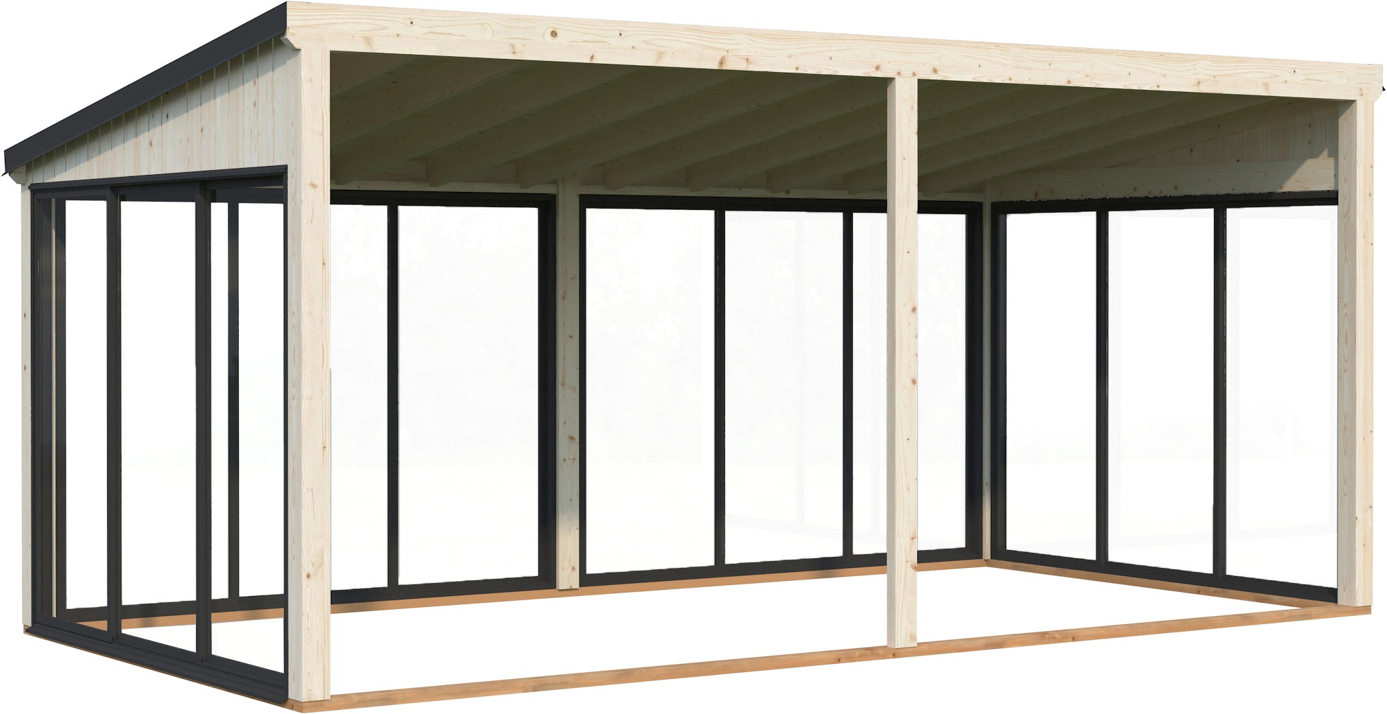 Palmako Holzpavillon »Lumi 16,2 m² Slide« BxTxH: 592x302x273 cm