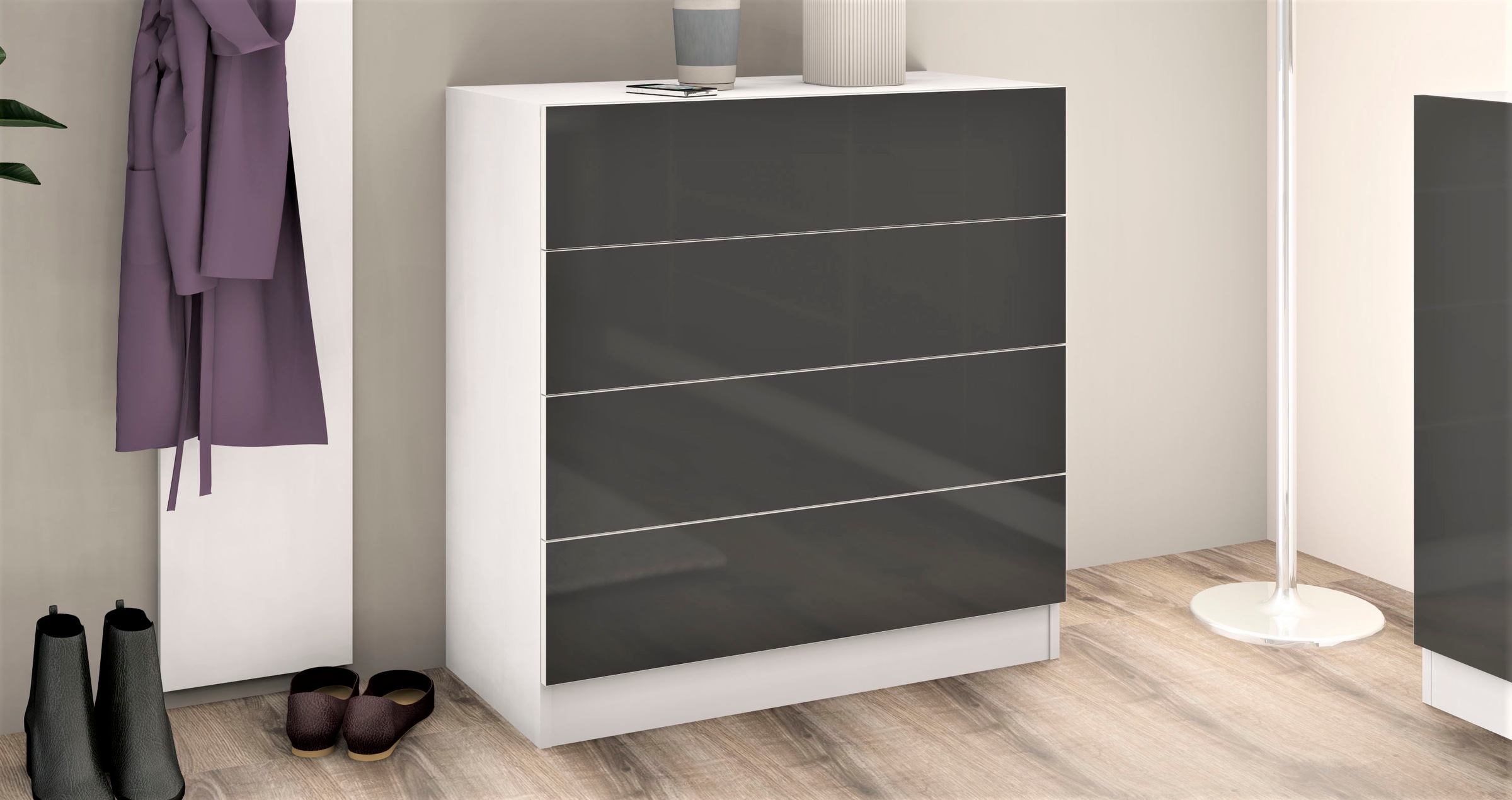 Thumbnail - borchardt Möbel Kommode "Vaasa, Kommode mit 4 Schubkästen auf Kugelführungen"