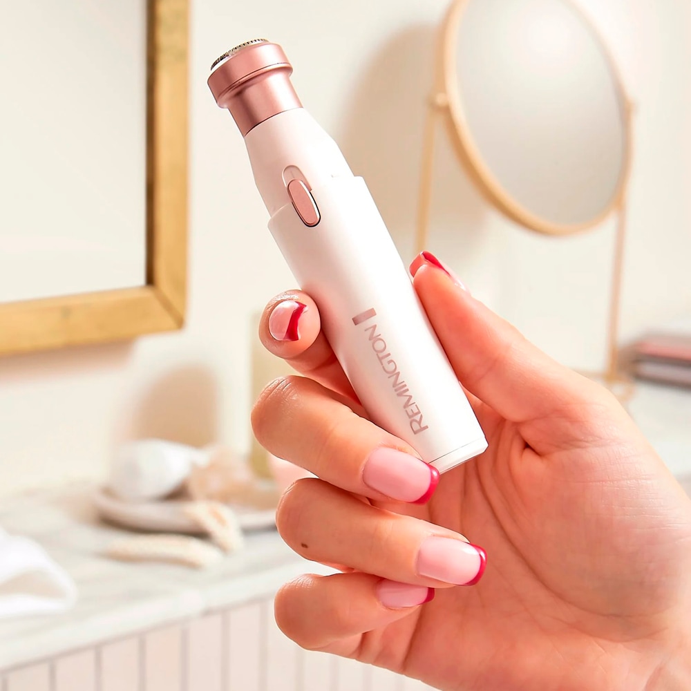 Remington Beauty-Trimmer »BareMe2-in-1 Gesichtshaarentferner (WFS200)« 2 Aufsätze verschiedene Trimmaufsätze, Präzisions-Augenbrauenformer, elektrisch