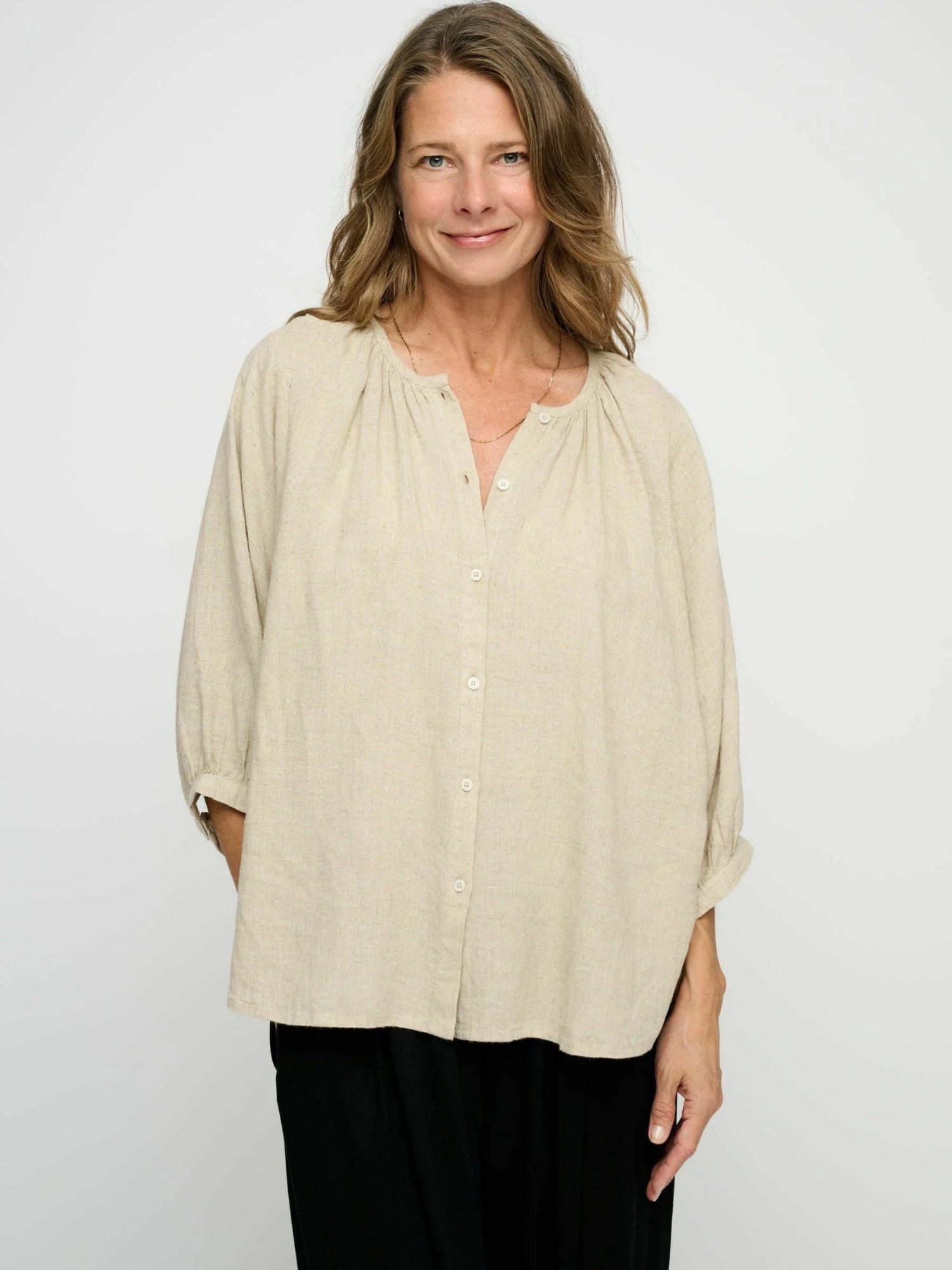 moshi moshi mind Langarmhemd »moshi moshi mind Shirt Havana«
