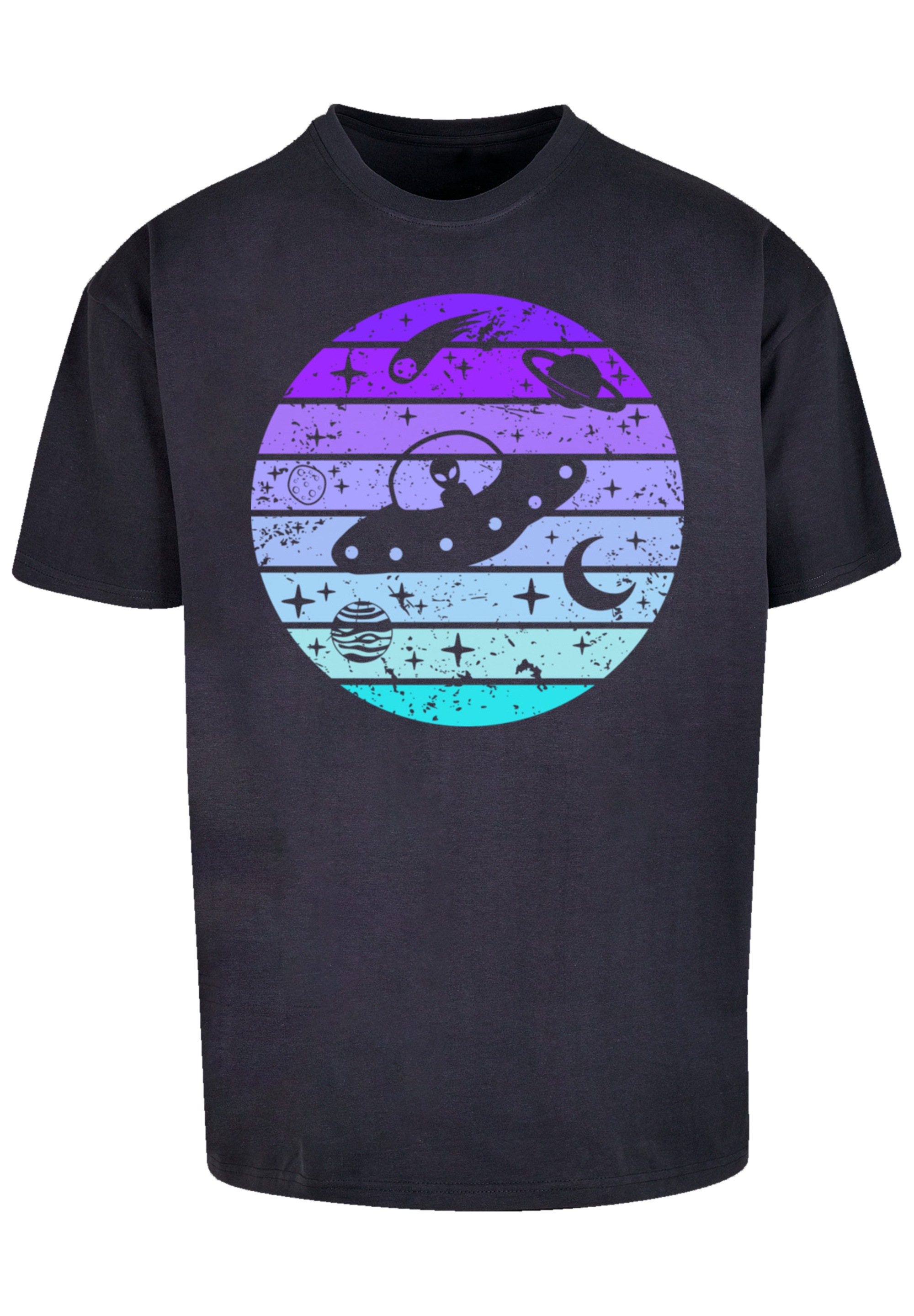 F4NT4STIC T-Shirt »Retro Alien Weltraum Sonnenuntergang« Premium Qualität