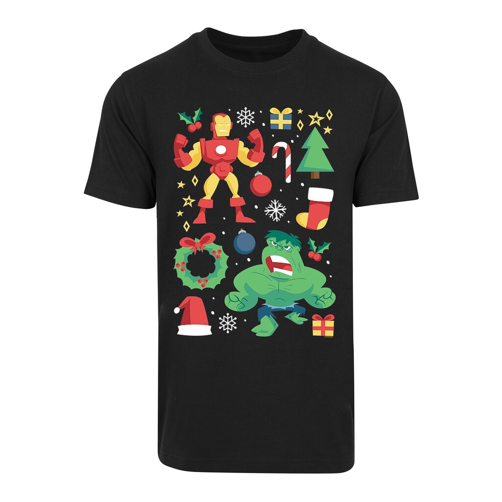 F4NT4STIC T-Shirt »Marvel Universe Iron Man And Hulk Weihnachten«