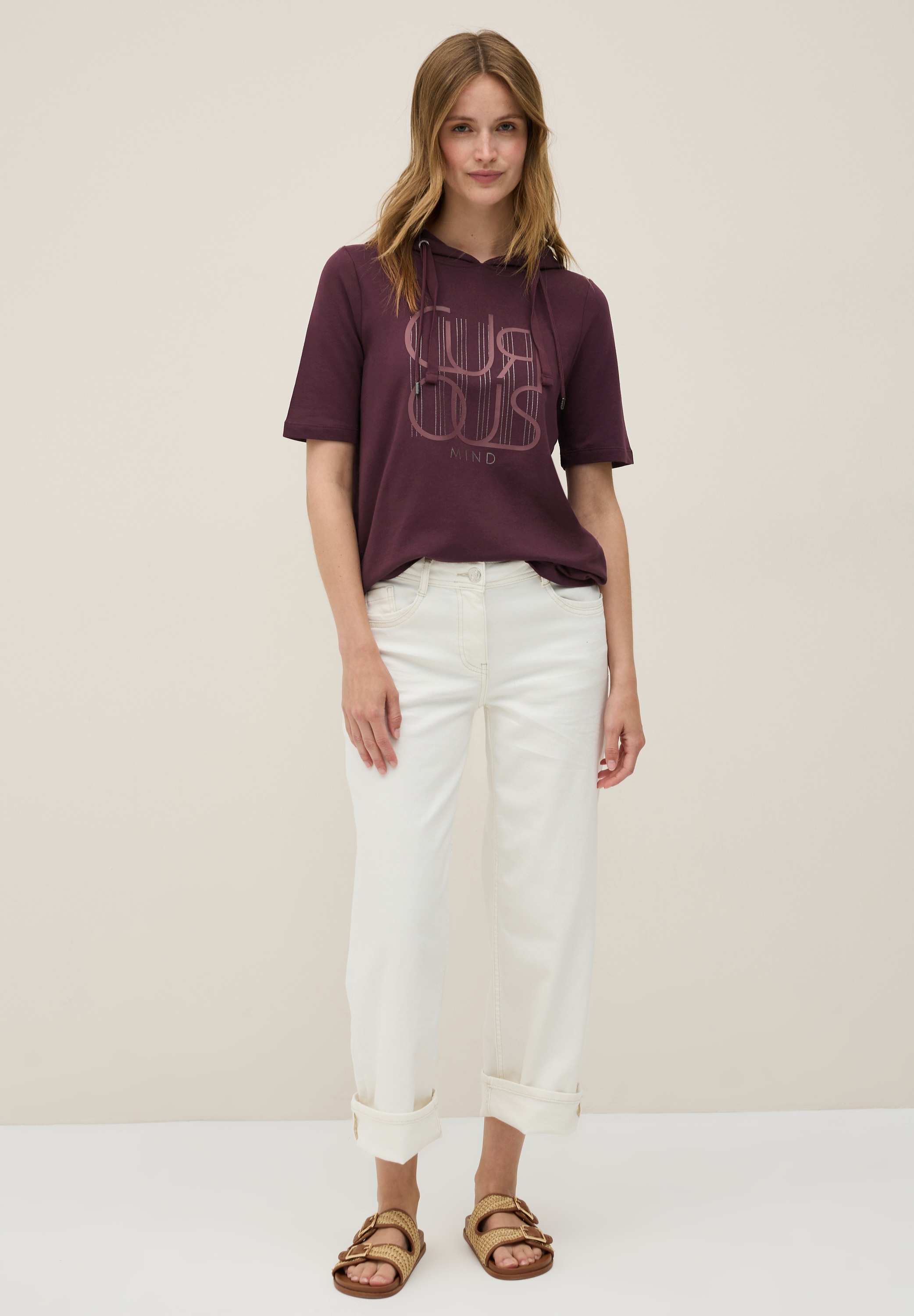 Cecil T-Shirt, mit Kapuze mit Tunnelzugband