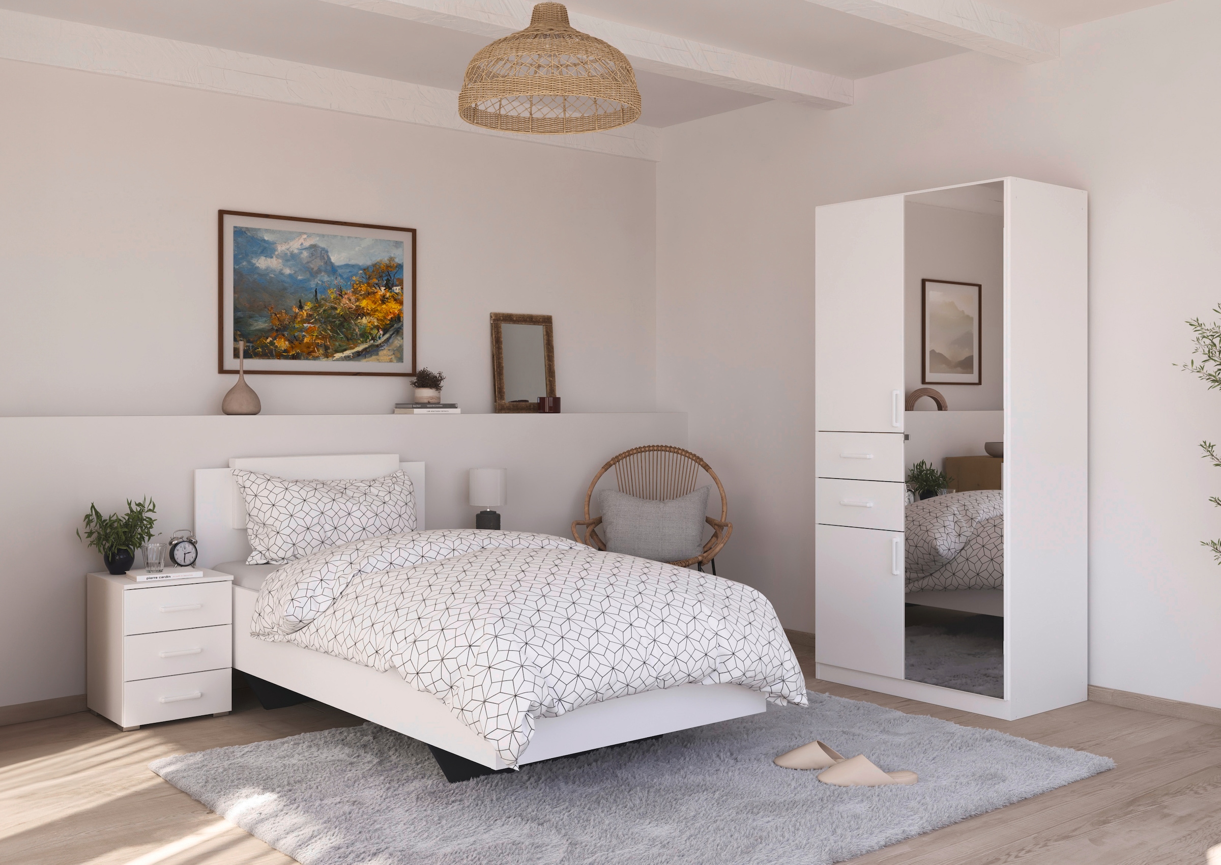 rauch Drehtürenschrank »Maika« mit Spiegel, 2 Schubladen, in verschiedenen Breiten, Höhen und Farben