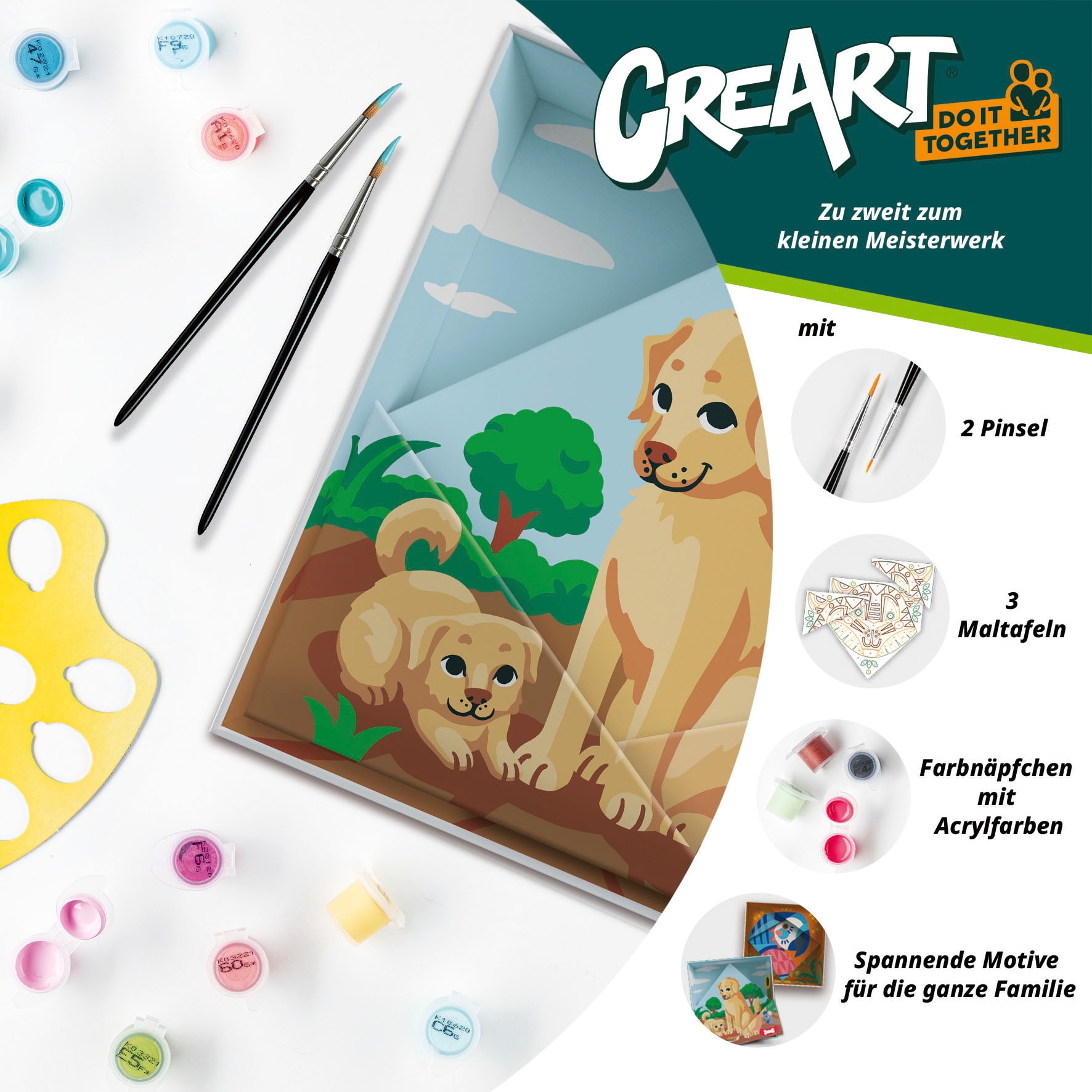 Ravensburger Malen nach Zahlen »CreArt, Do it together, Hunde« Made in Europe