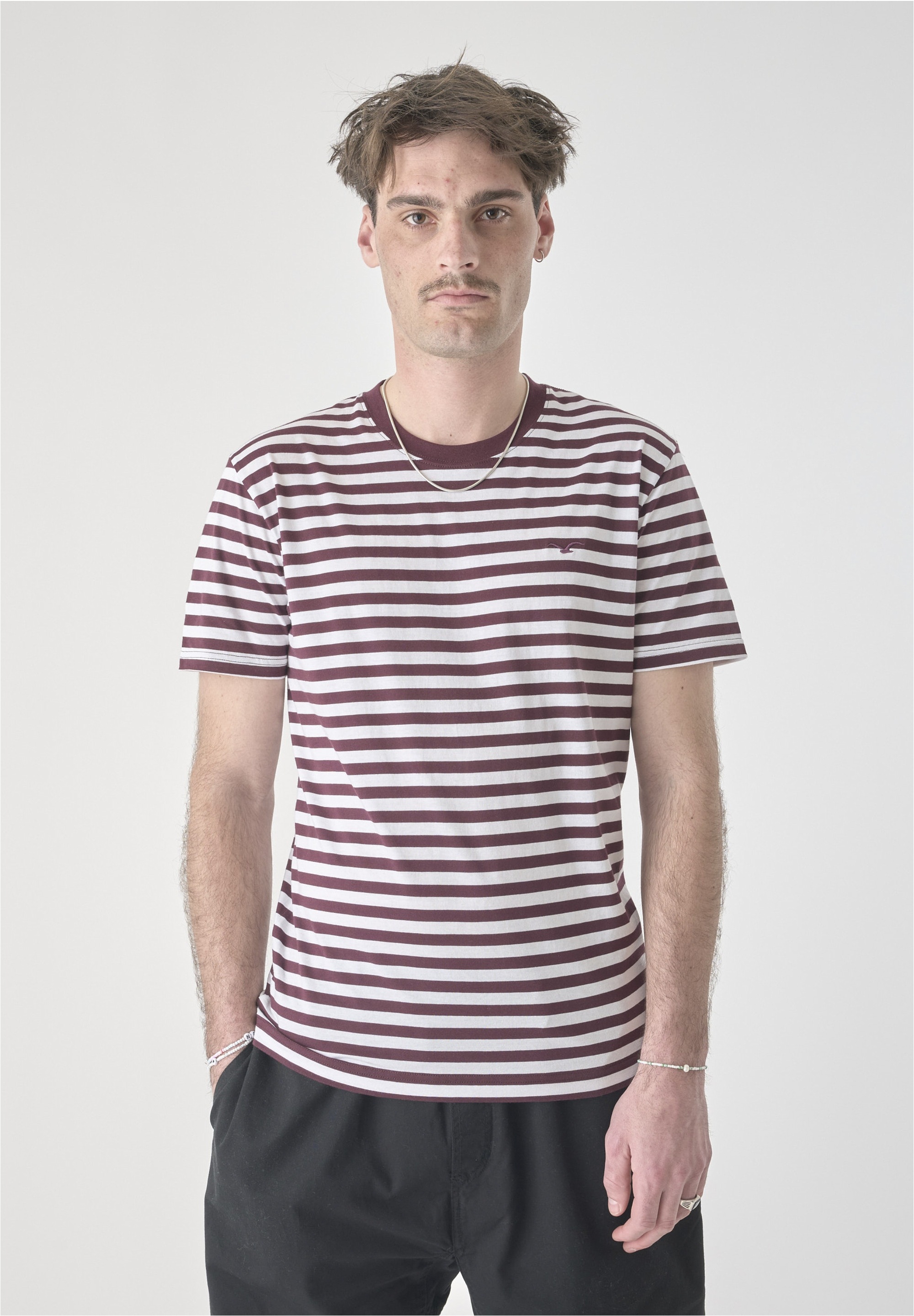 Cleptomanicx T-Shirt "Ligull Stripe" mit modischem Streifen-Muster