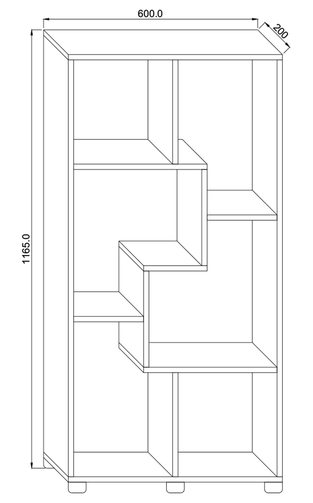 VCM Kommode »Holz Sideboard Regal Raumteiler Kommode Pintal«