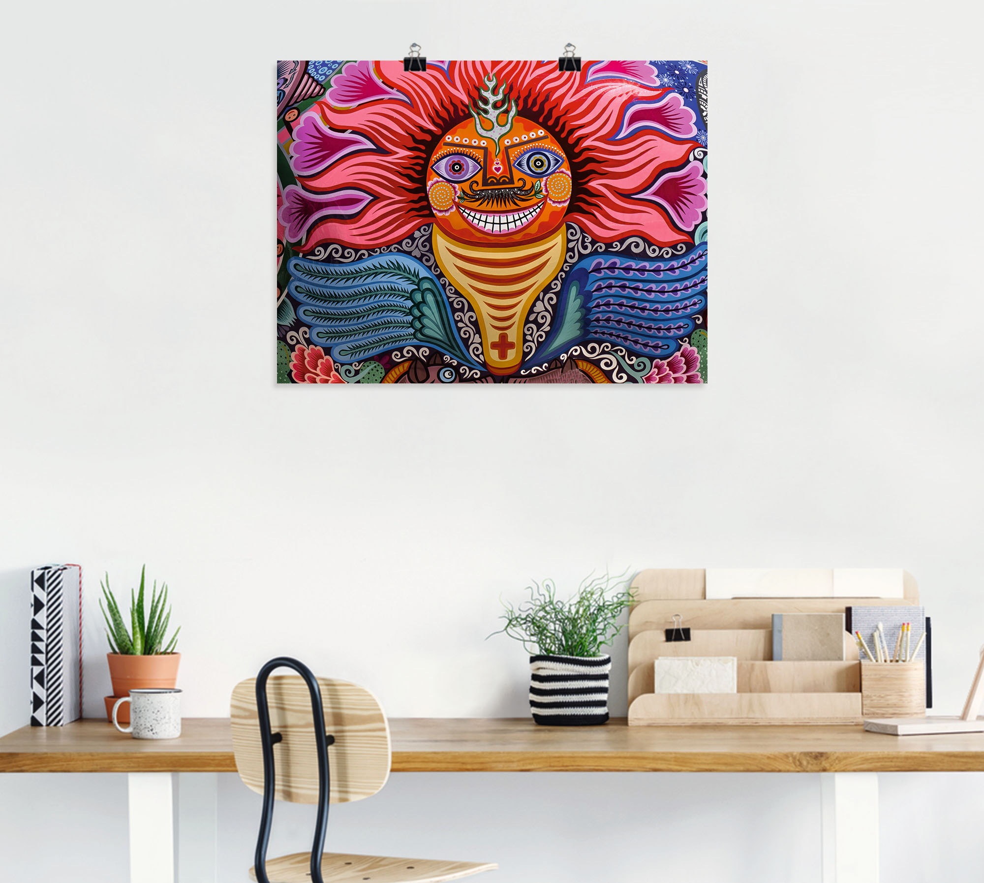 Artland Wandfolie »Farbenfrohe abstrakte Grafik«, klassische Fantasie, (1 St.), selbstklebend