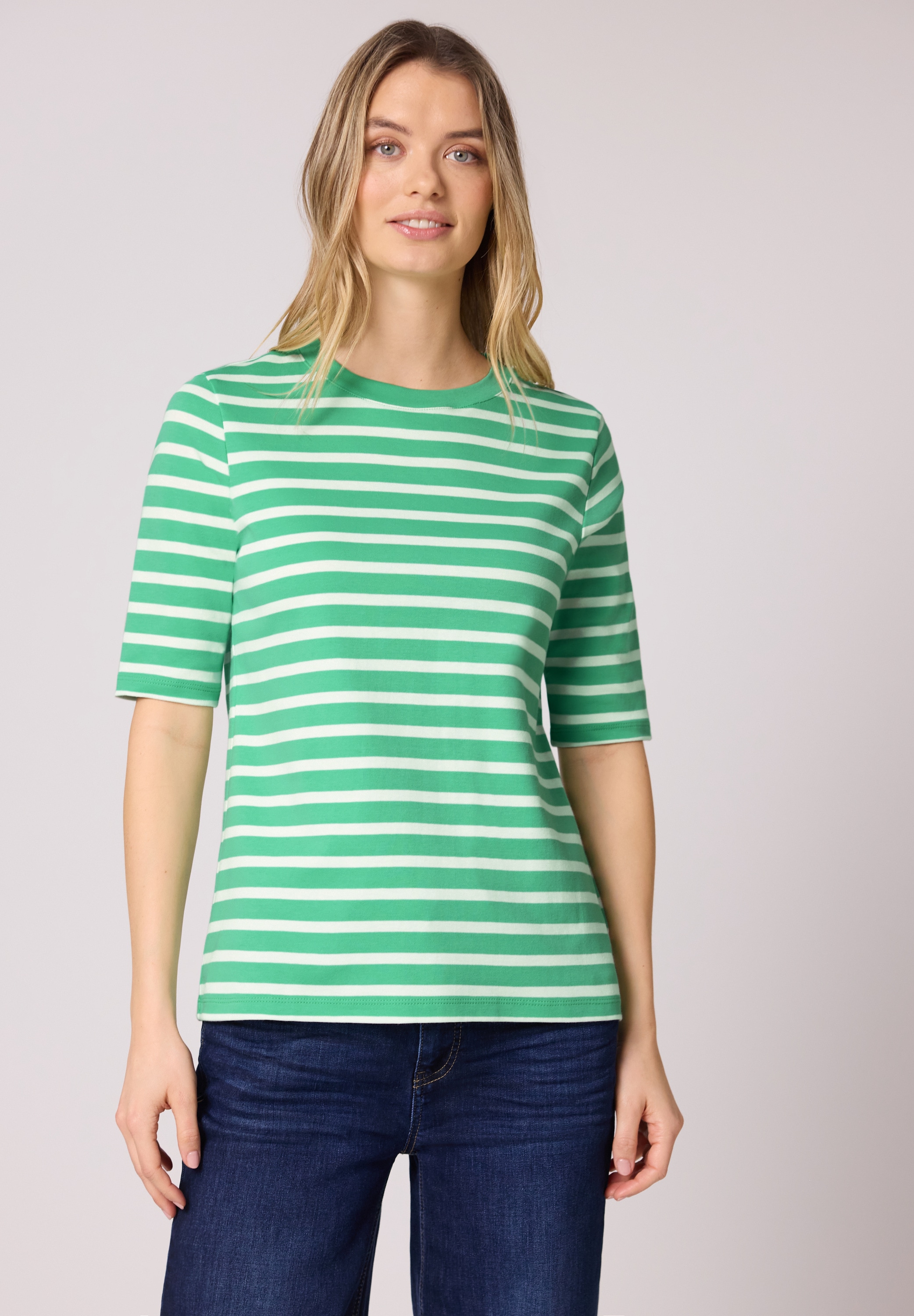 STREET ONE T-Shirt aus reiner Baumwolle günstig online kaufen