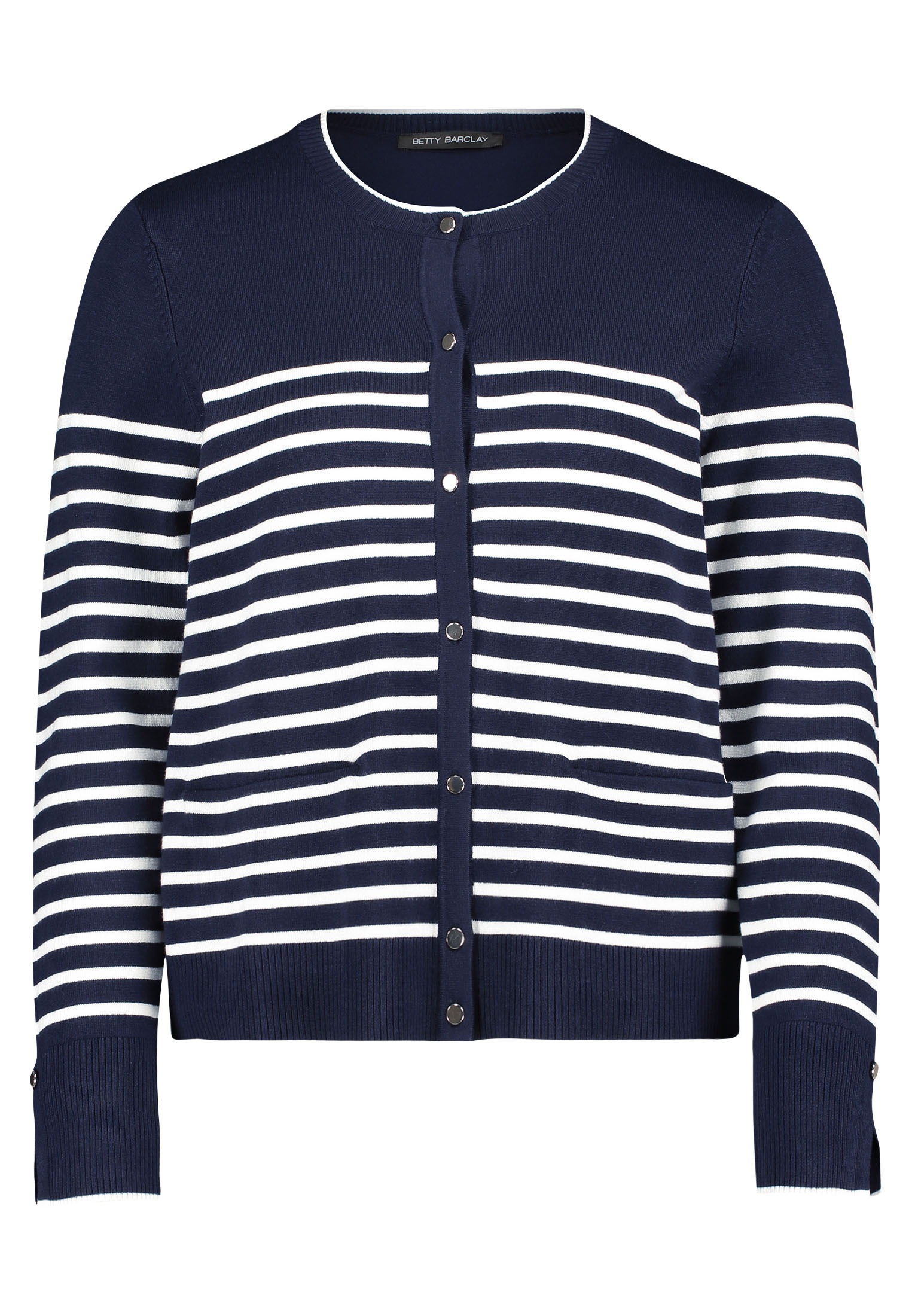 Betty Barclay Strickjacke »Betty Barclay Basic-Strickjacke mit Streifen«, Knöpfe