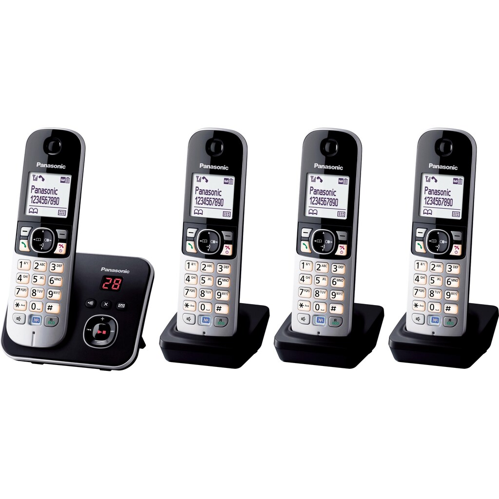 Panasonic Schnurloses DECT-Telefon »KX-TG6824GB«, (Mobilteile: 4)