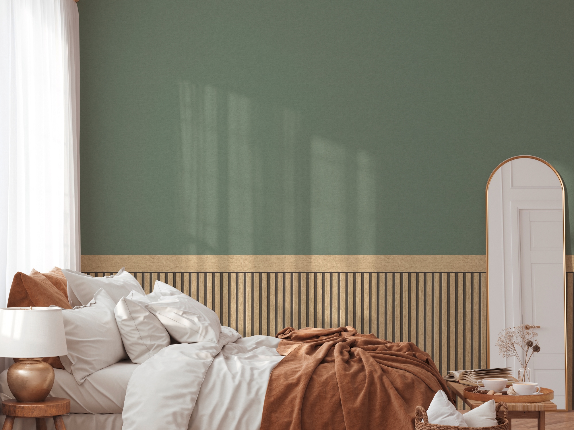 living walls Vliestapete »Wallpanel Tapete Wandpaneele Mustertapete Holzpaneele Natur« matt strukturiert Vliestapete Holz-Optik für Schlafzimmer Küche Wohnzimmer Wandpaneele