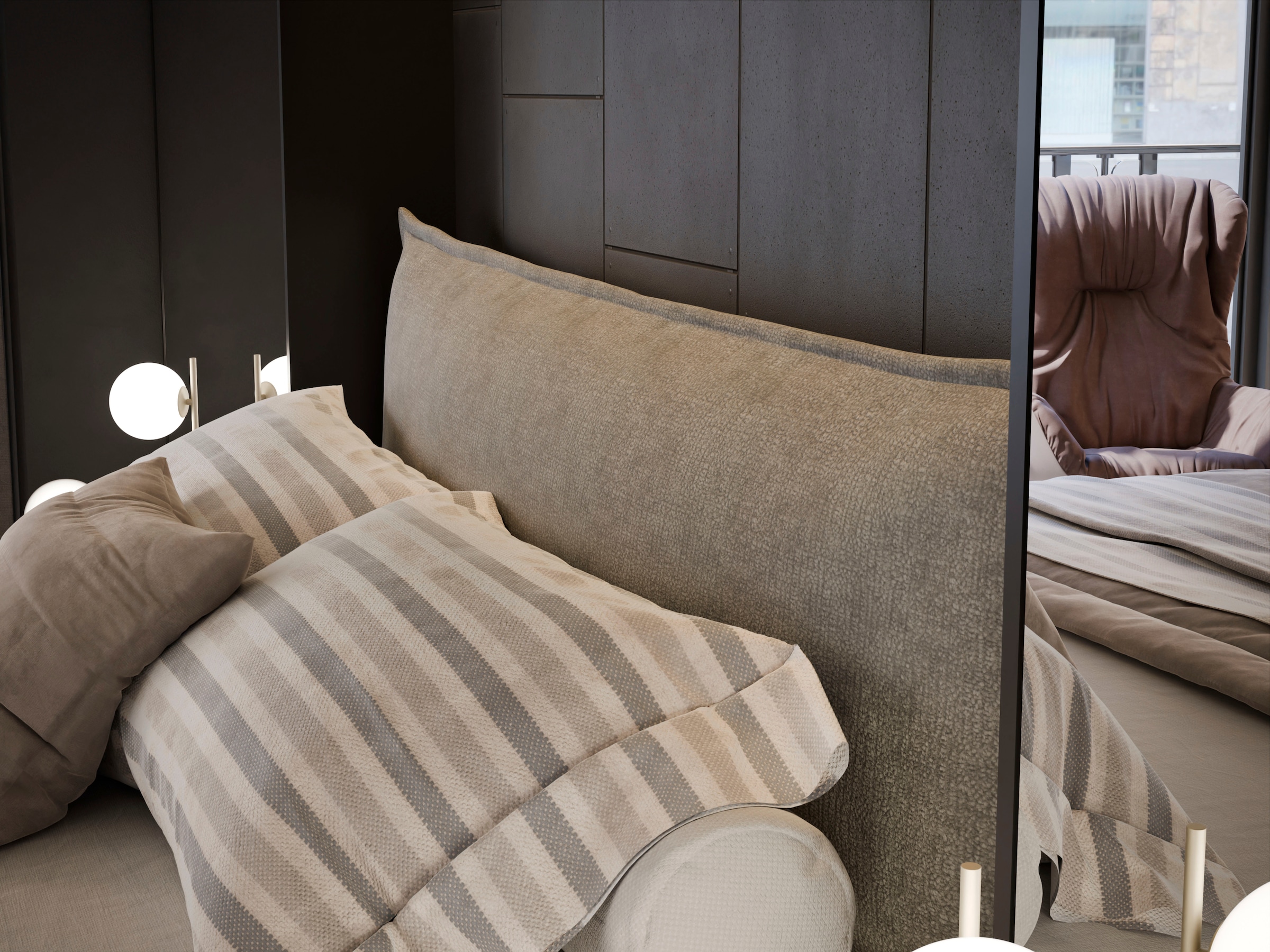 FORTE Boxspringbett »Harmonie inkl. Bettkasten und Topper, Kopf- und Fußteil in Kissenoptik« in den Breiten 140cm, 160cm und 180cm erhältlich