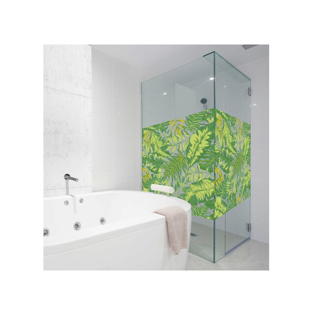 MySpotti Fensterfolie »Look Palm Leaves green«, halbtransparent,  glattstatisch haftend, 90 x 100 cm, statisch haftend kaufen | BAUR