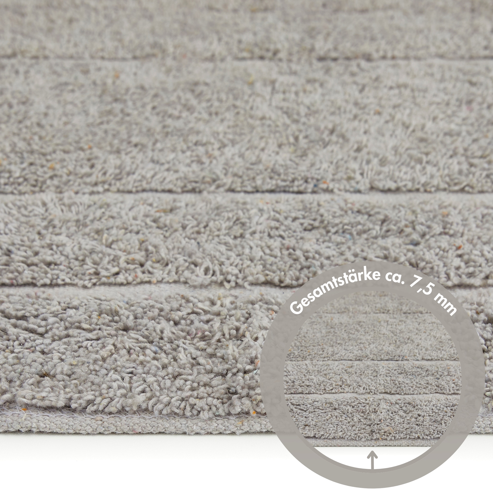 Andiamo Badematte »Havanna, 50x80 cm«, fußbodenheizungsgeeignet-schnell trocknend, Badteppich, Uni Farben, Hoch-Tief Effekt, verschiedene Designs